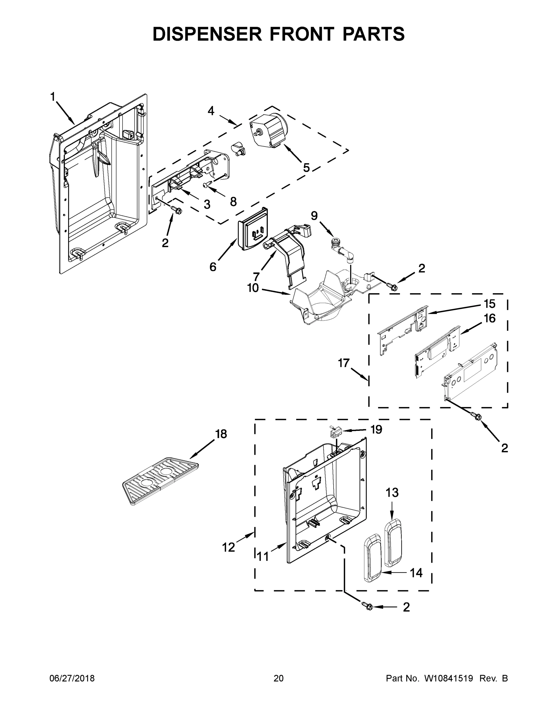 11 - DISPENSER FRONT PARTS