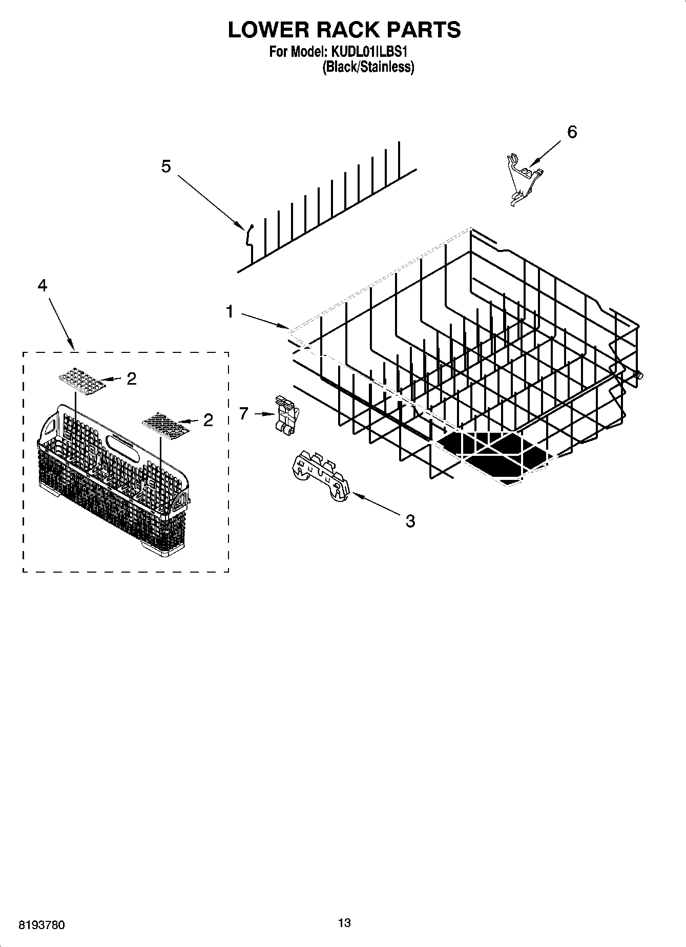 11 - LOWER RACK PARTS