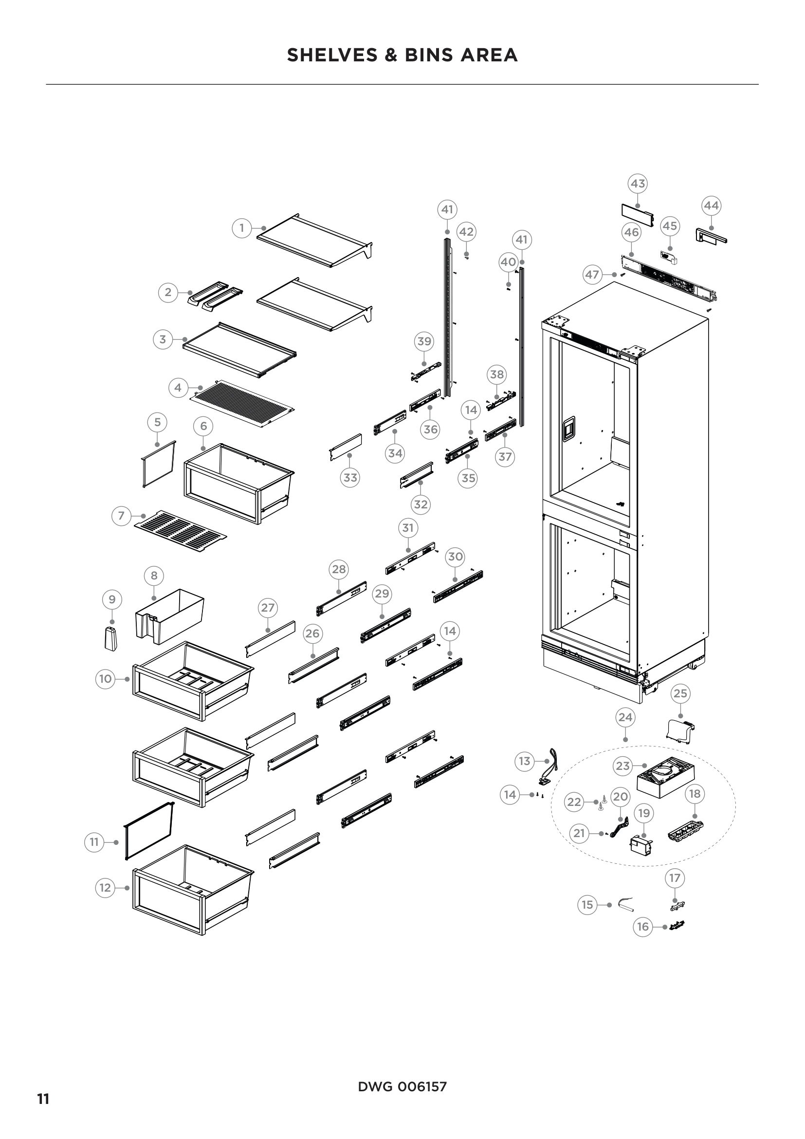 SHELVES & BINS AREA