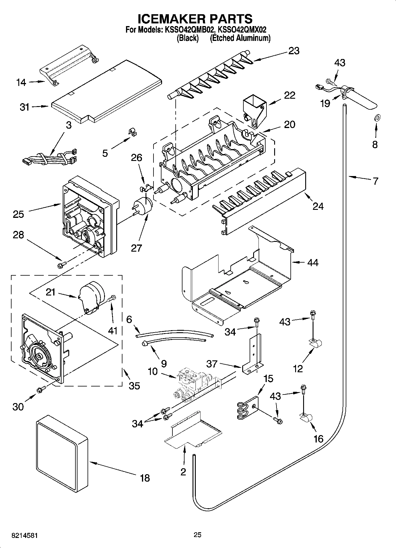 15 - ICEMAKER PARTS
