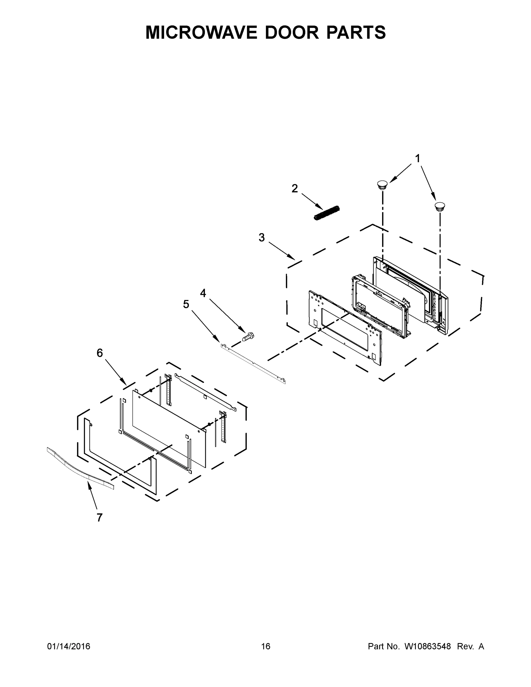 09 - MICROWAVE DOOR PARTS