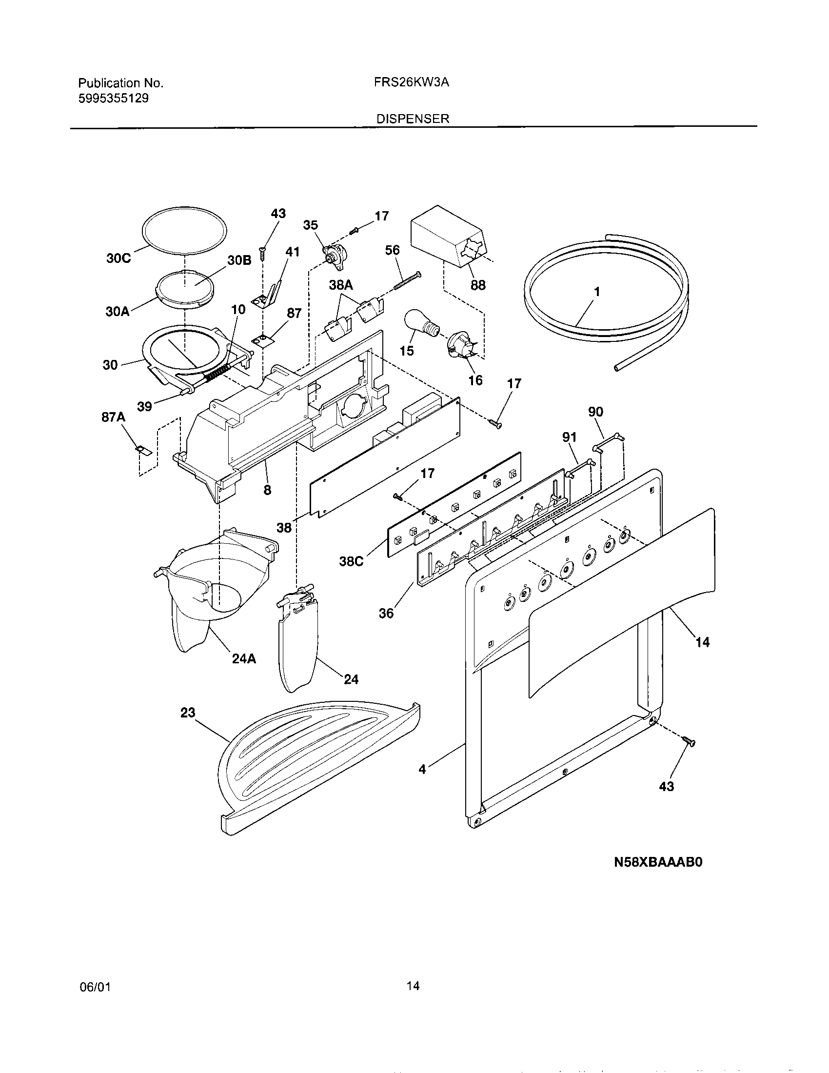 15 - ICE & WATER DISPENSER