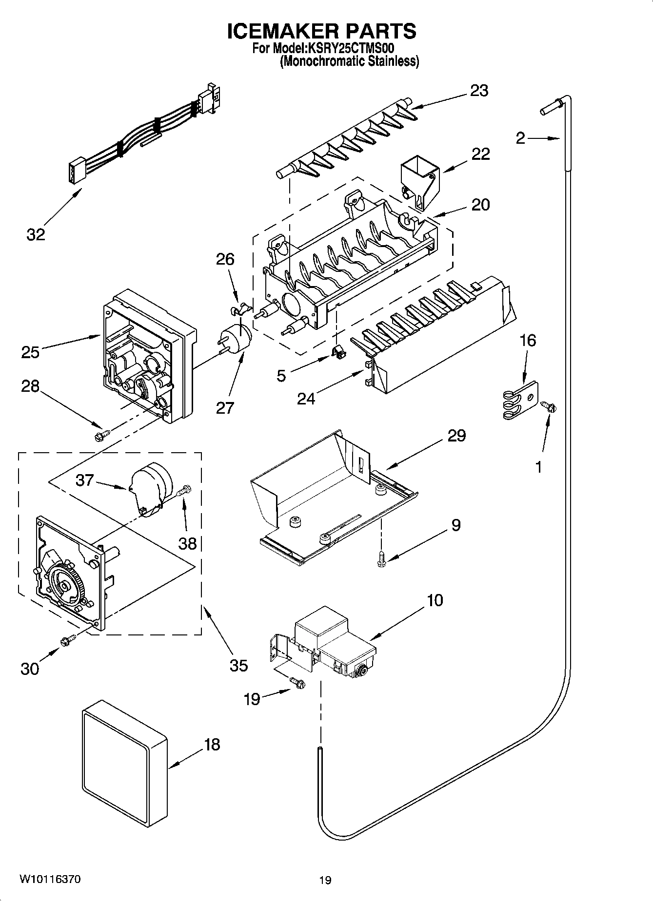 12 - ICEMAKER PARTS, OPTIONAL PARTS (NOT INCLUDED)