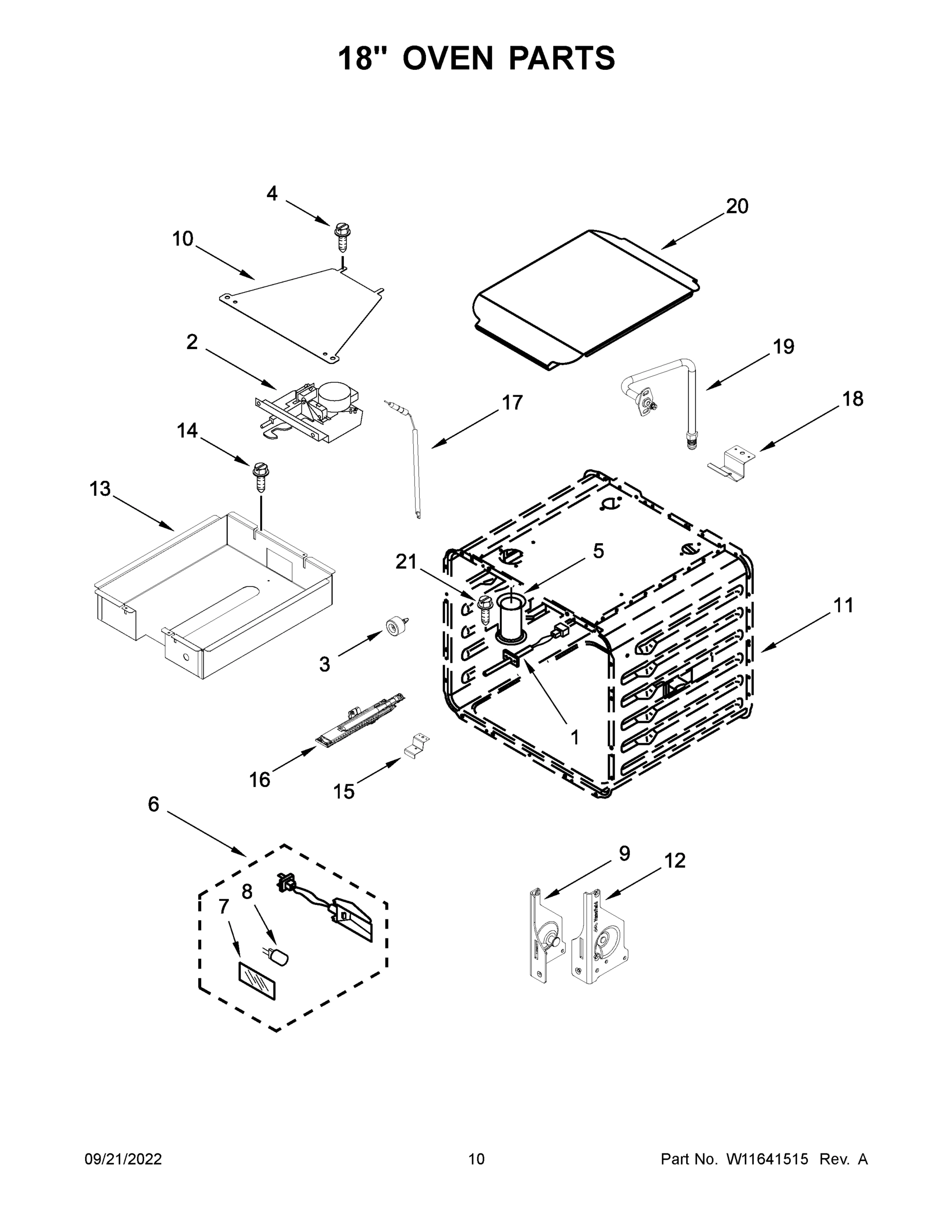 06 - 18" OVEN PARTS