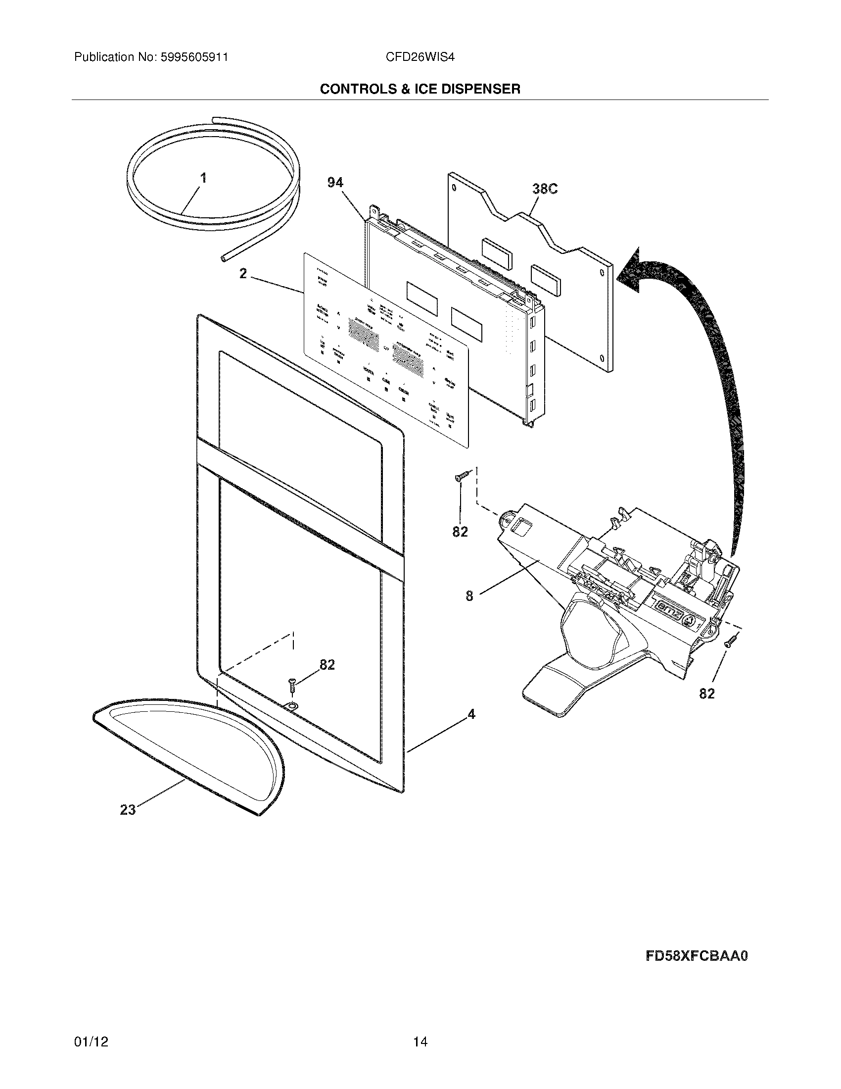 13 - CONTROLS & ICE DISPENSER