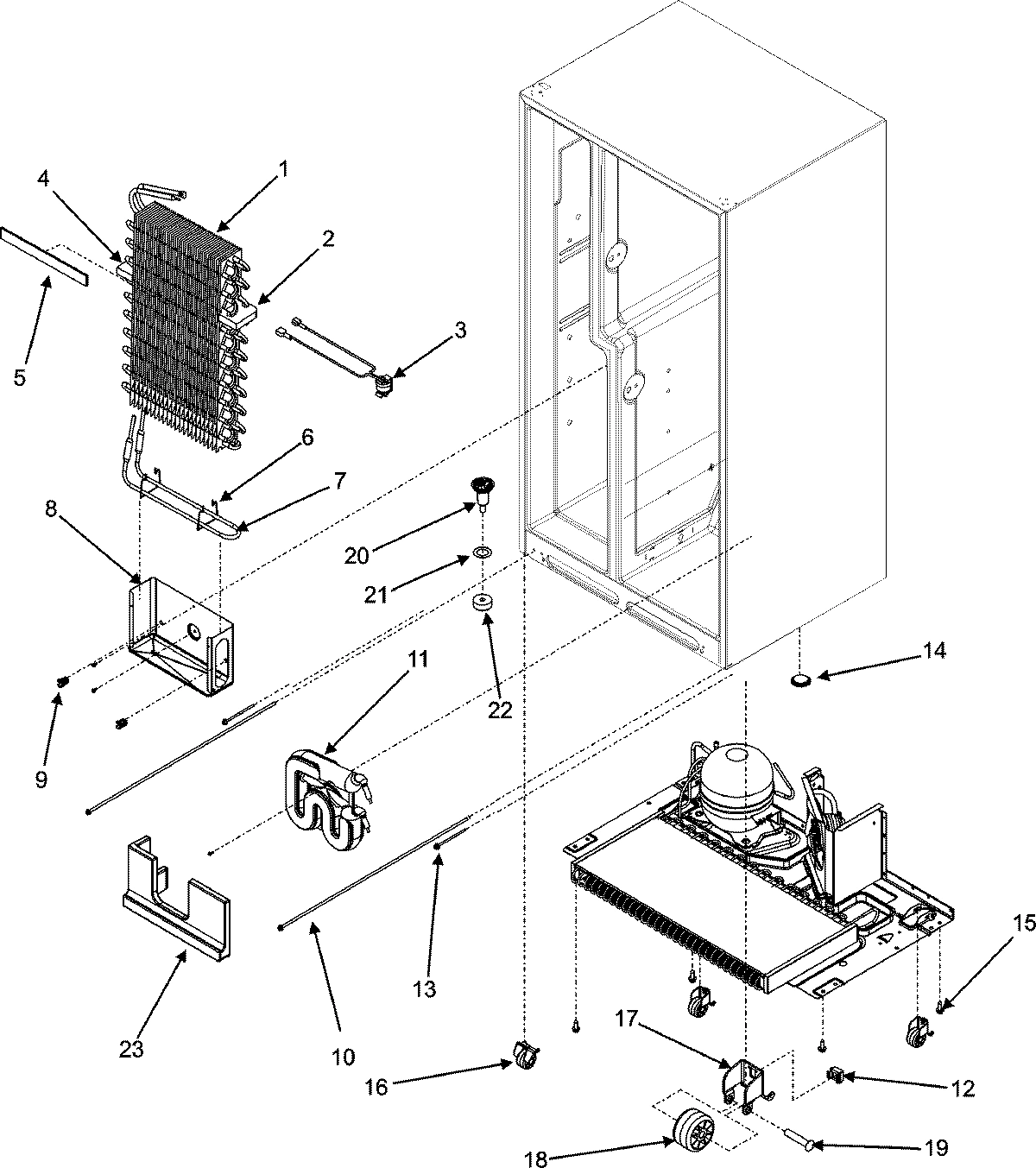 07 - EVAPORATOR ASSY./ROLLERS/WATER TANK