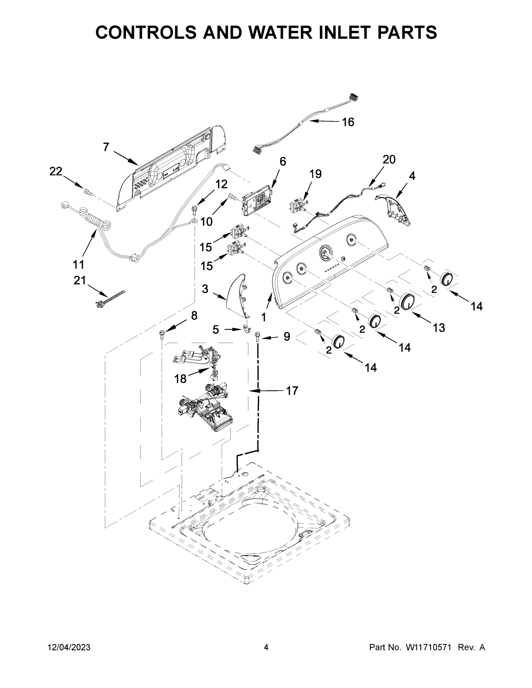 03 - CONTROLS AND WATER INLET PARTS
