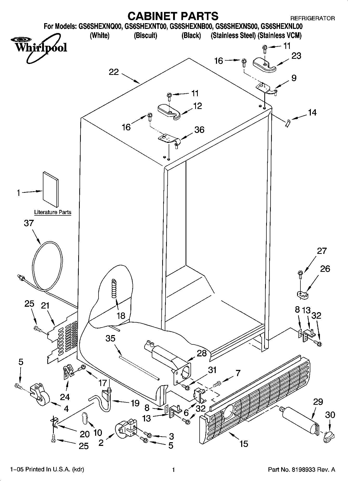01 - CABINET PARTS