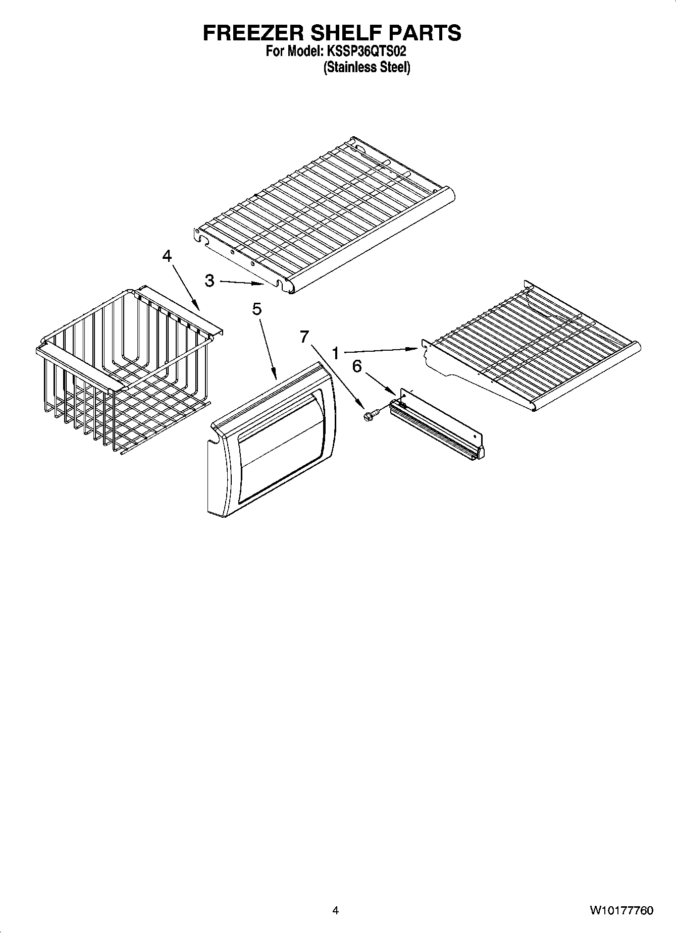 03 - FREEZER SHELF PARTS