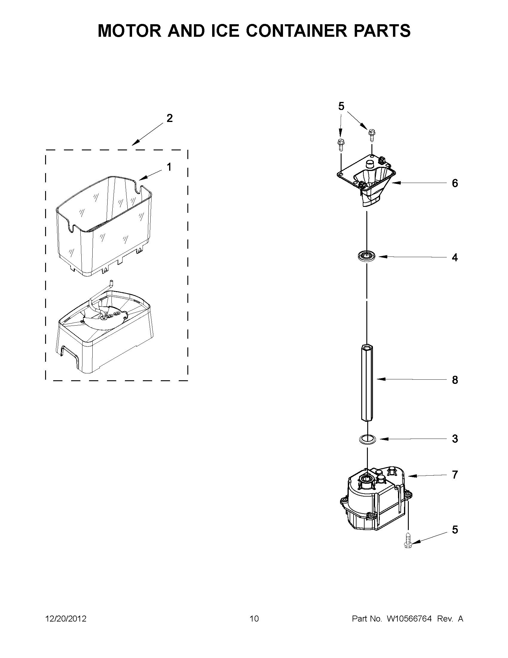 05 - MOTOR AND ICE CONTAINER PARTS