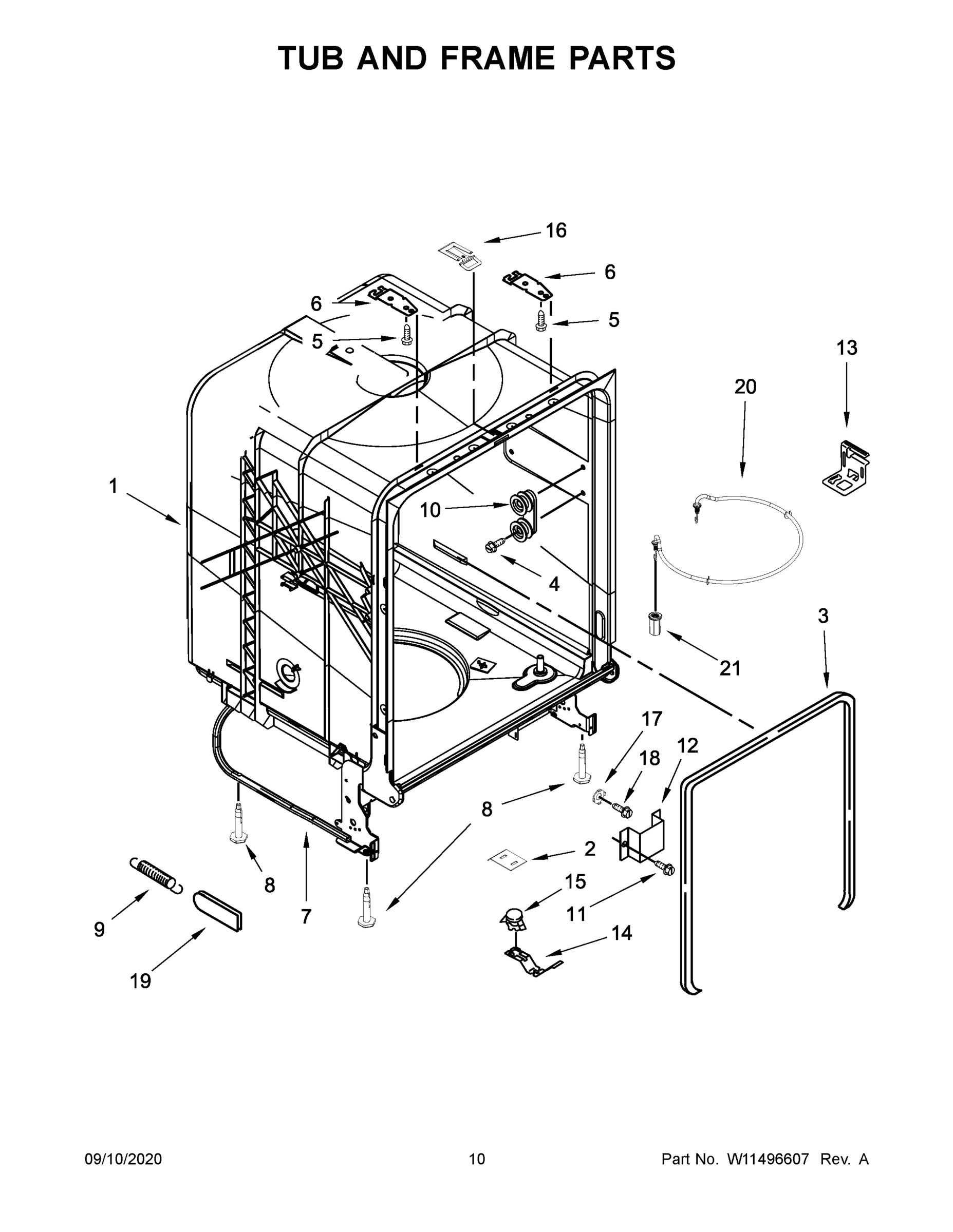 06 - TUB AND FRAME PARTS
