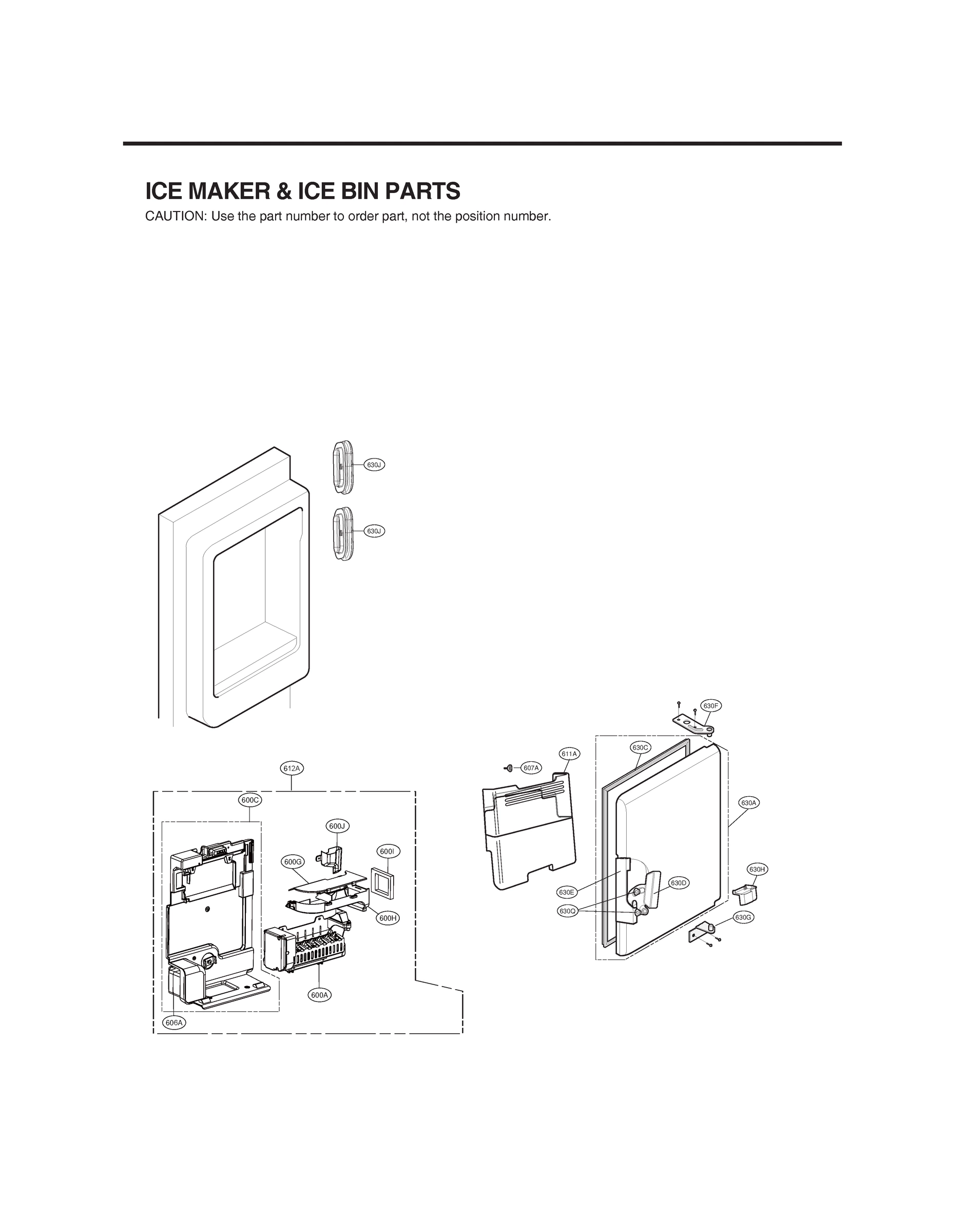 ICE MAKER & ICE BIN PARTS