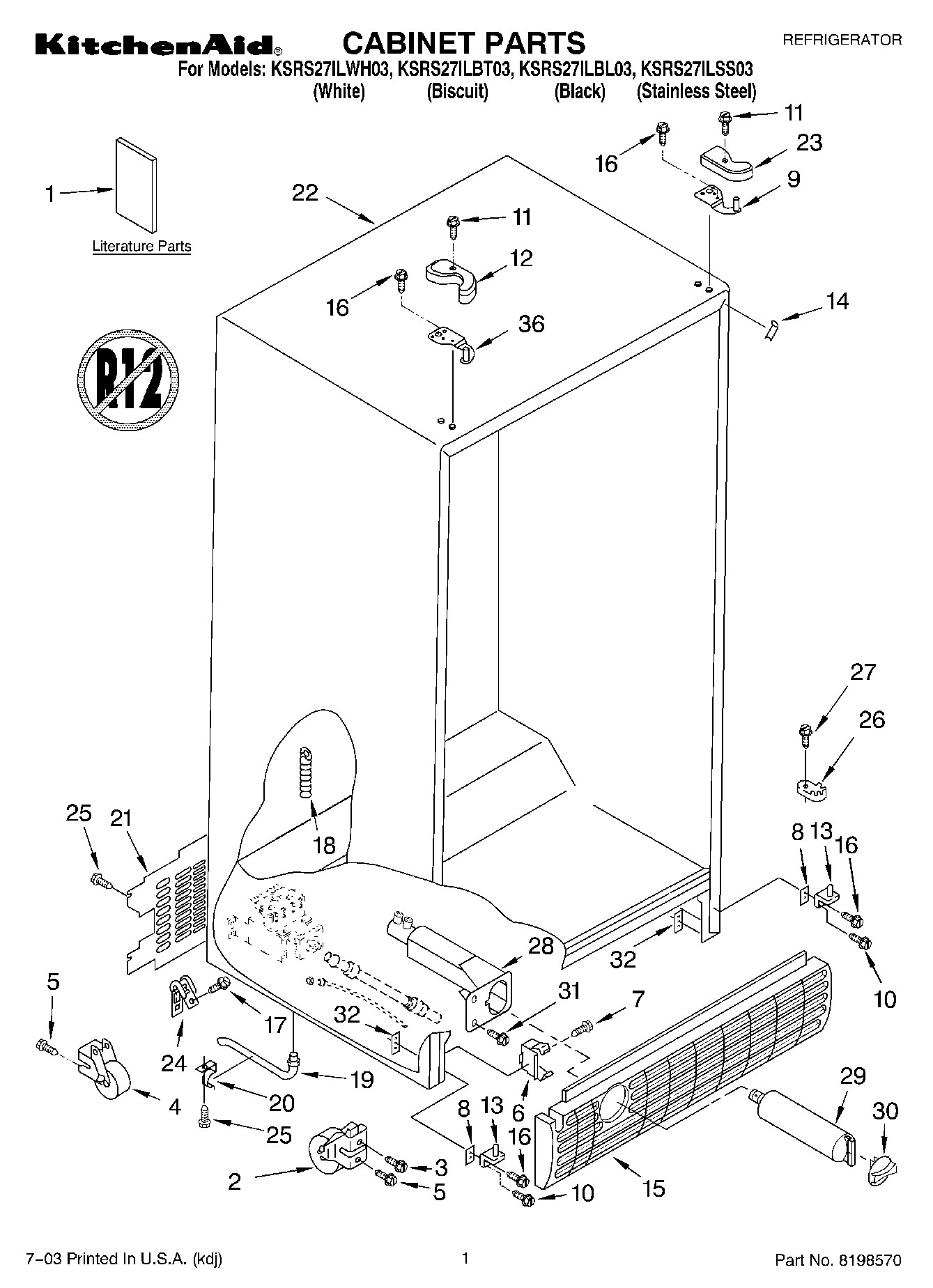 01 - CABINET PARTS