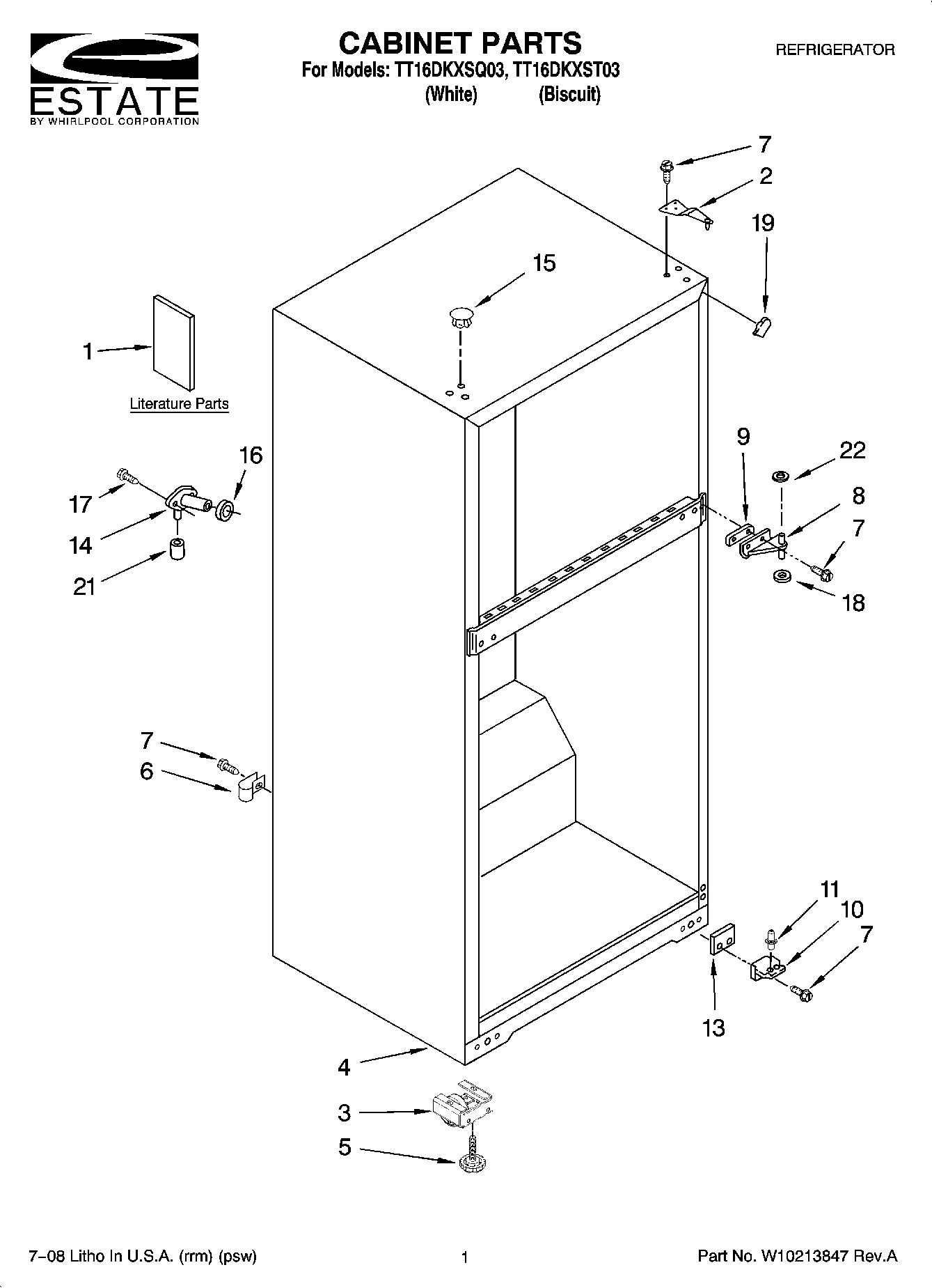 01 - CABINET PARTS