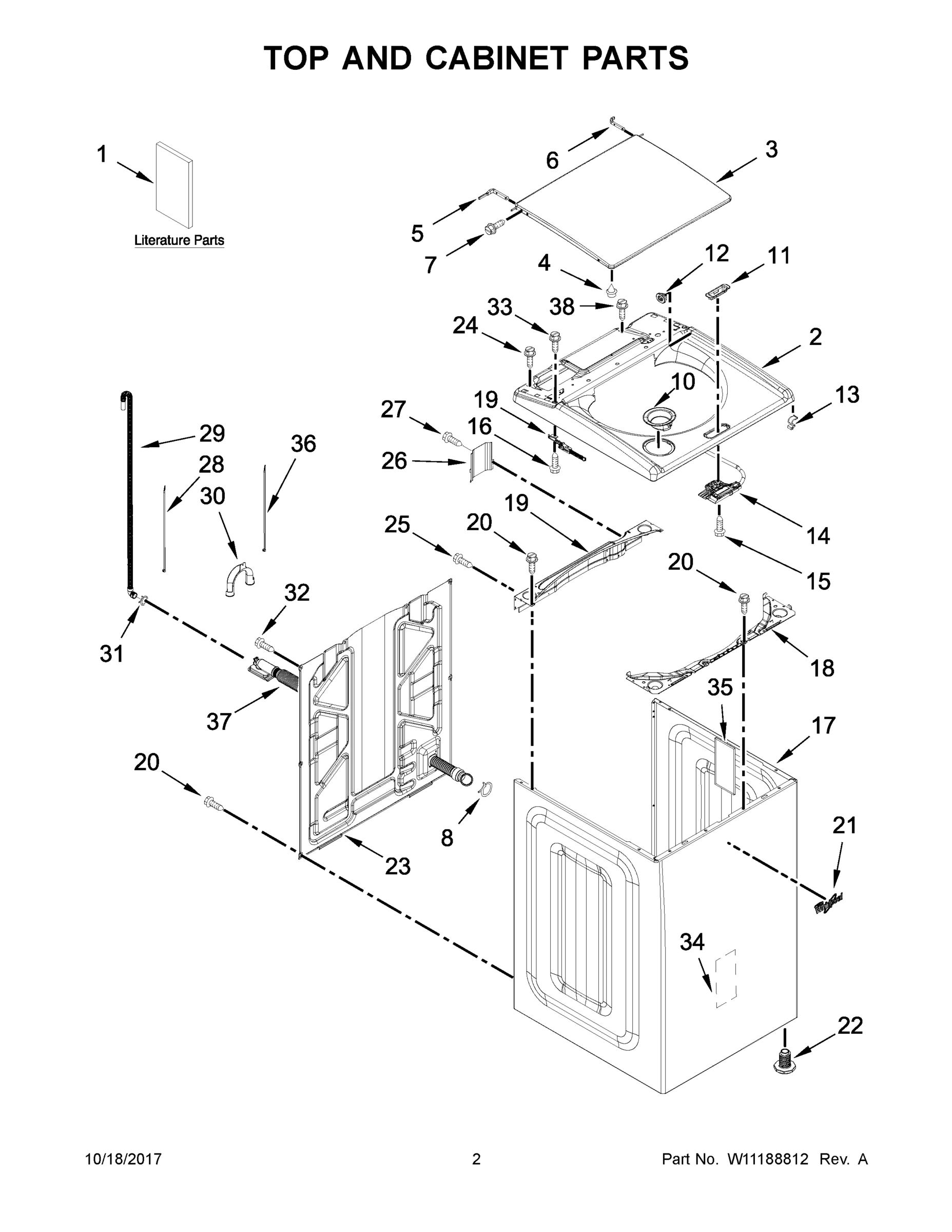 02 - TOP AND CABINET PARTS