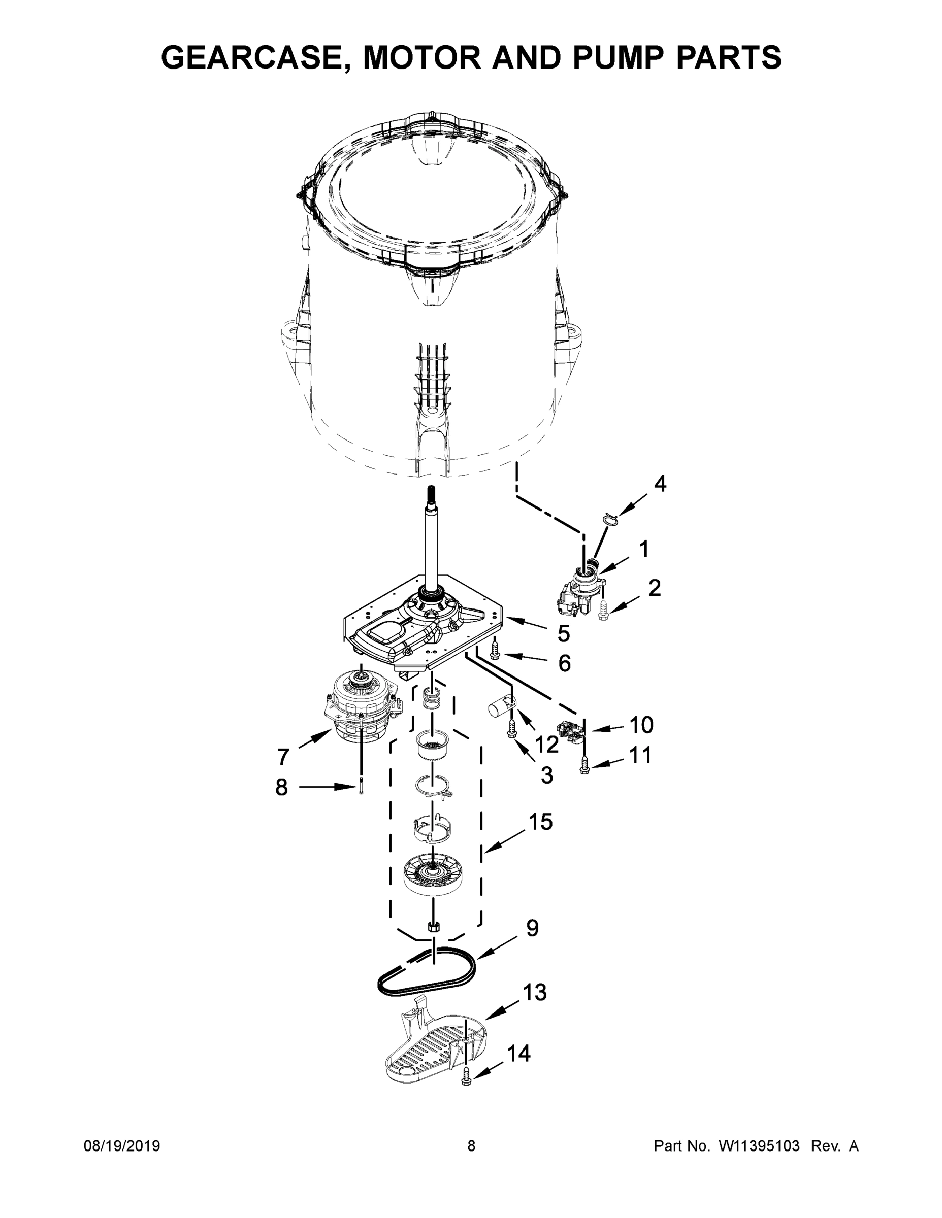 05 - GEARCASE, MOTOR AND PUMP PARTS