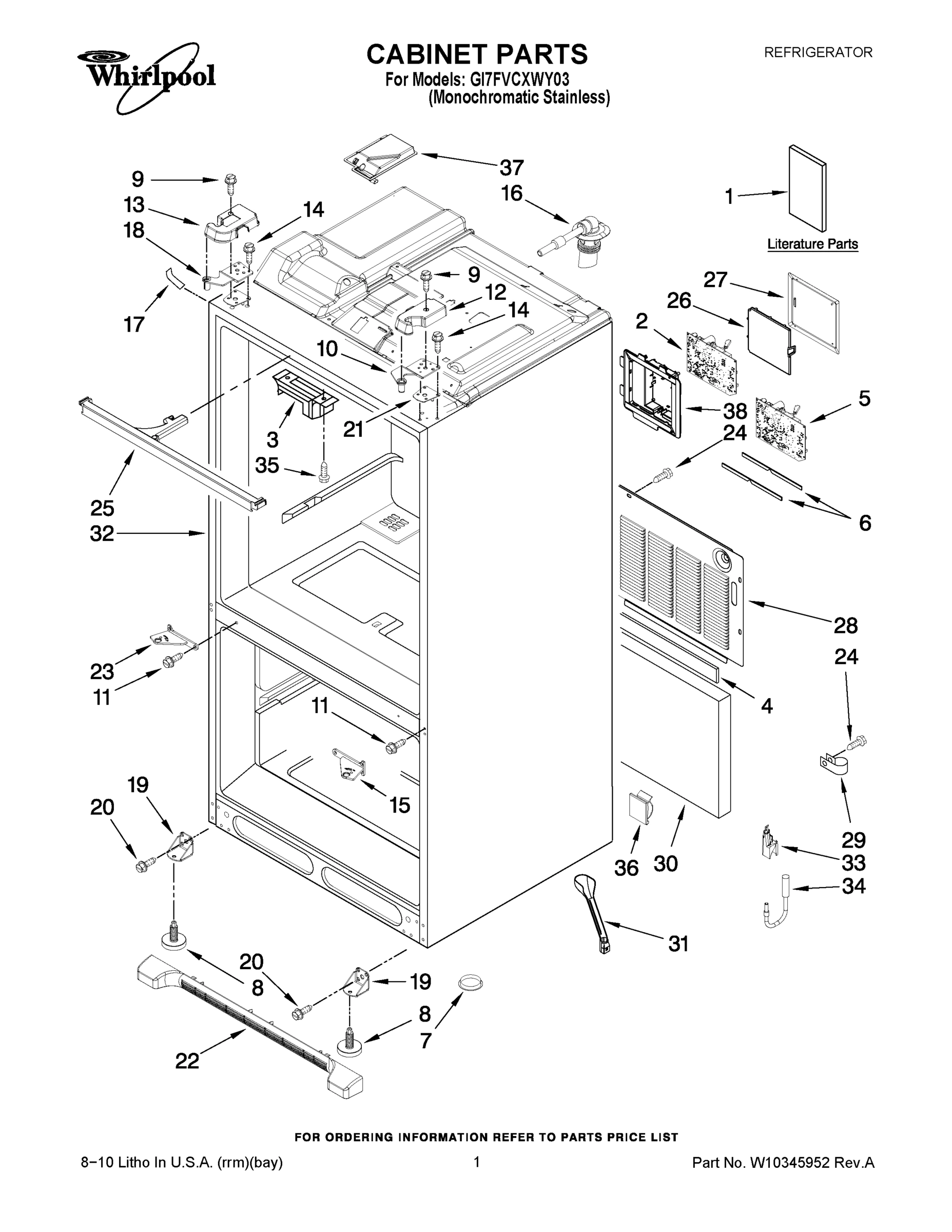 01 - CABINET PARTS