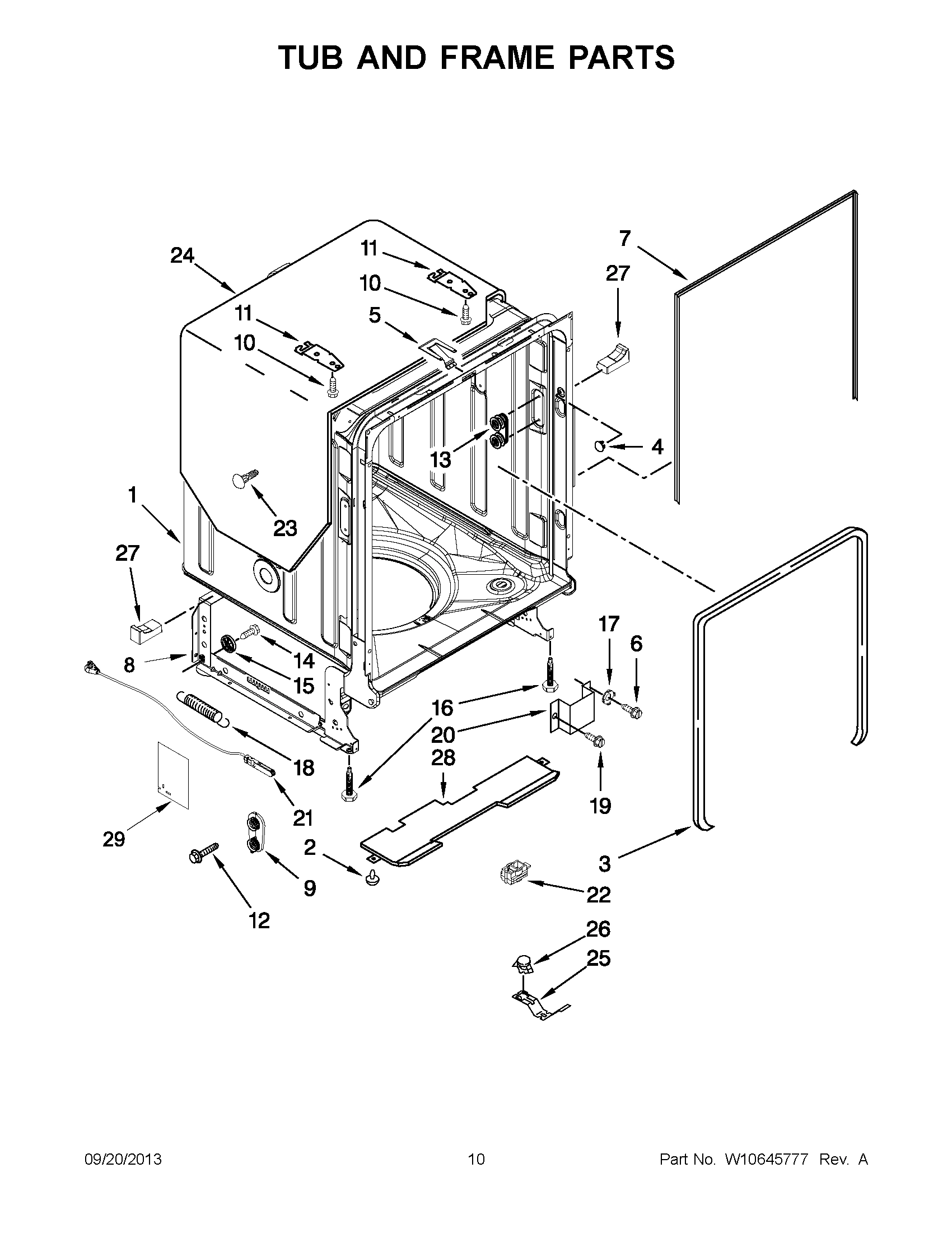 06 - TUB AND FRAME PARTS