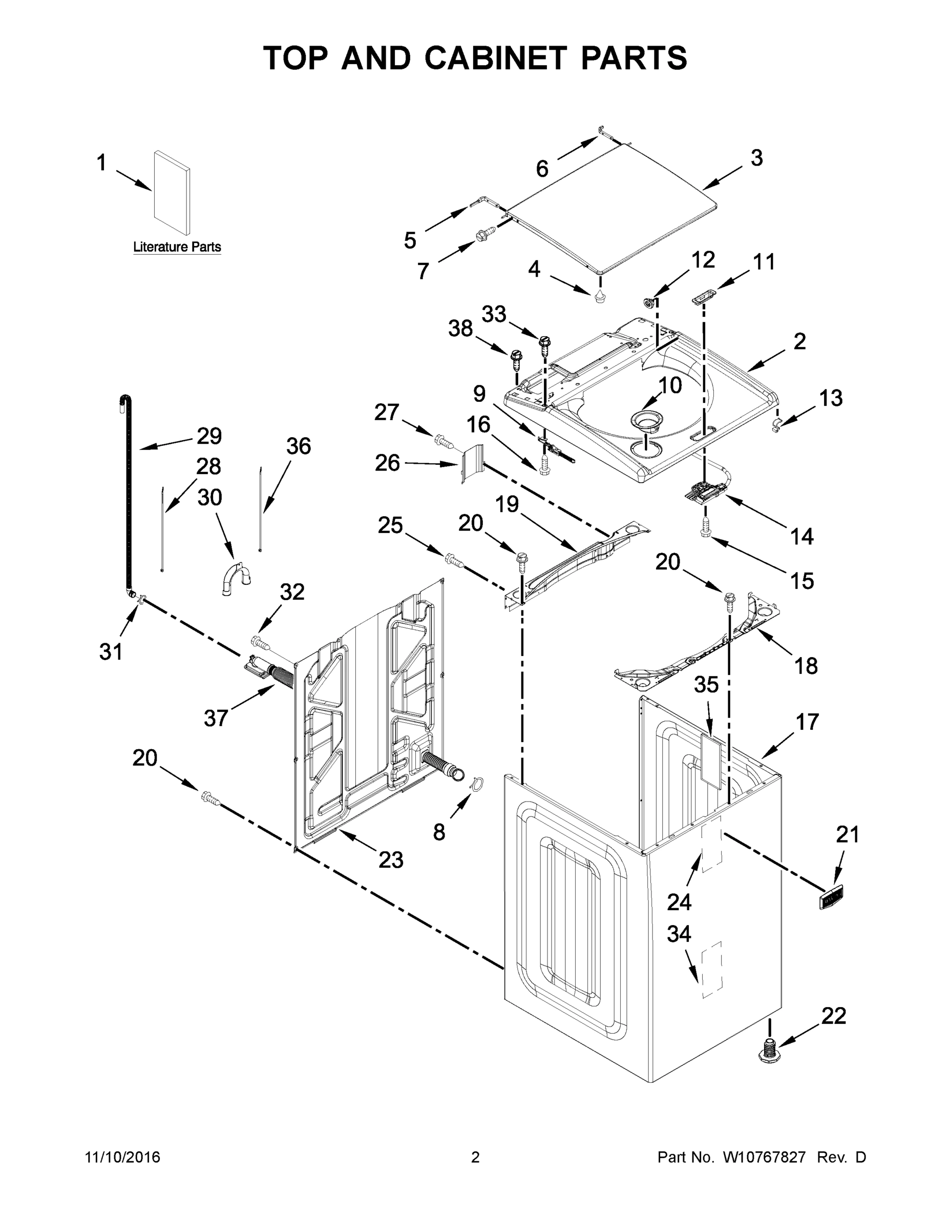 02 - TOP AND CABINET PARTS