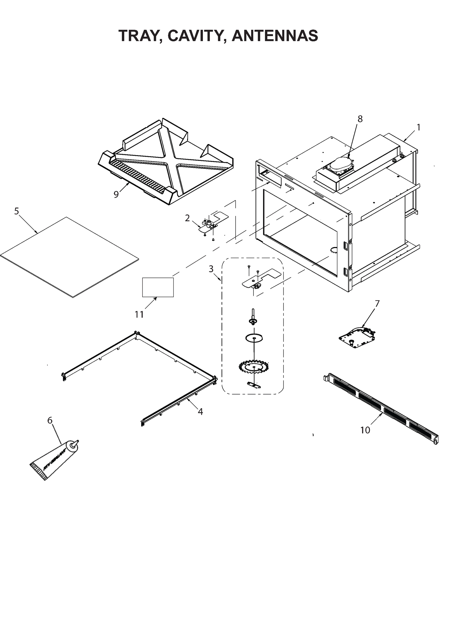 TRAY / CAVITY / ANTENNAS