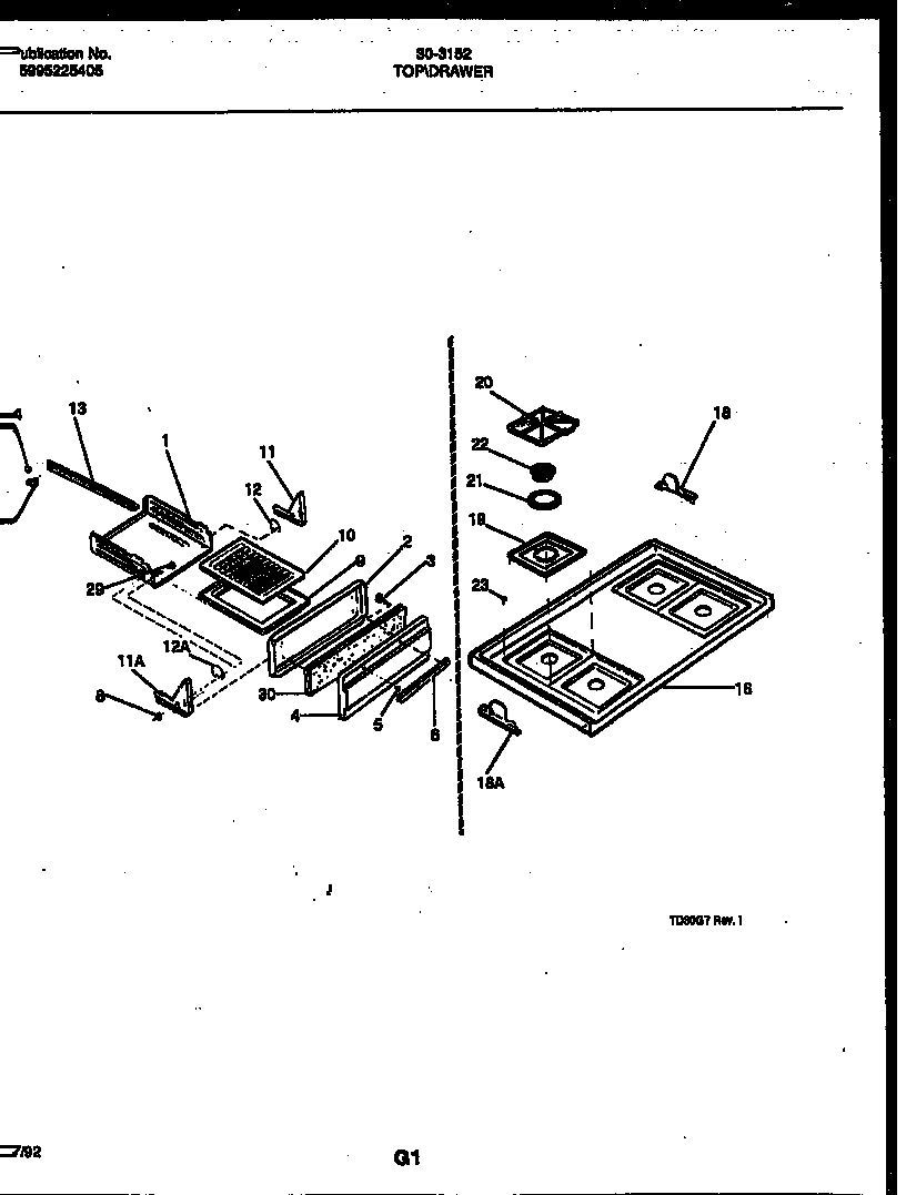 05 - COOKTOP AND BROILER DRAWER PARTS