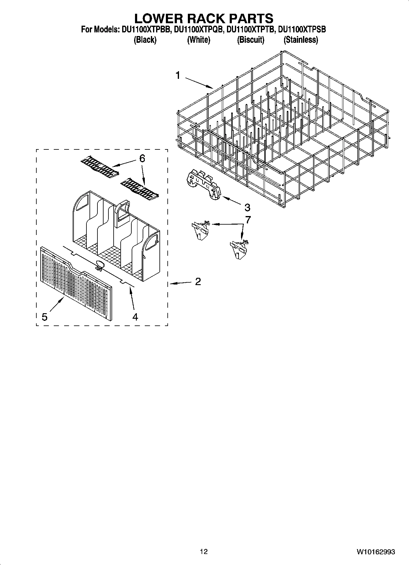 10 - LOWER RACK PARTS