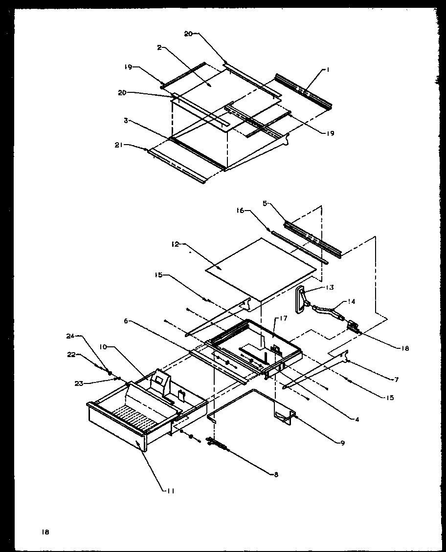 15 - REF SHELVING AND DRAWERS