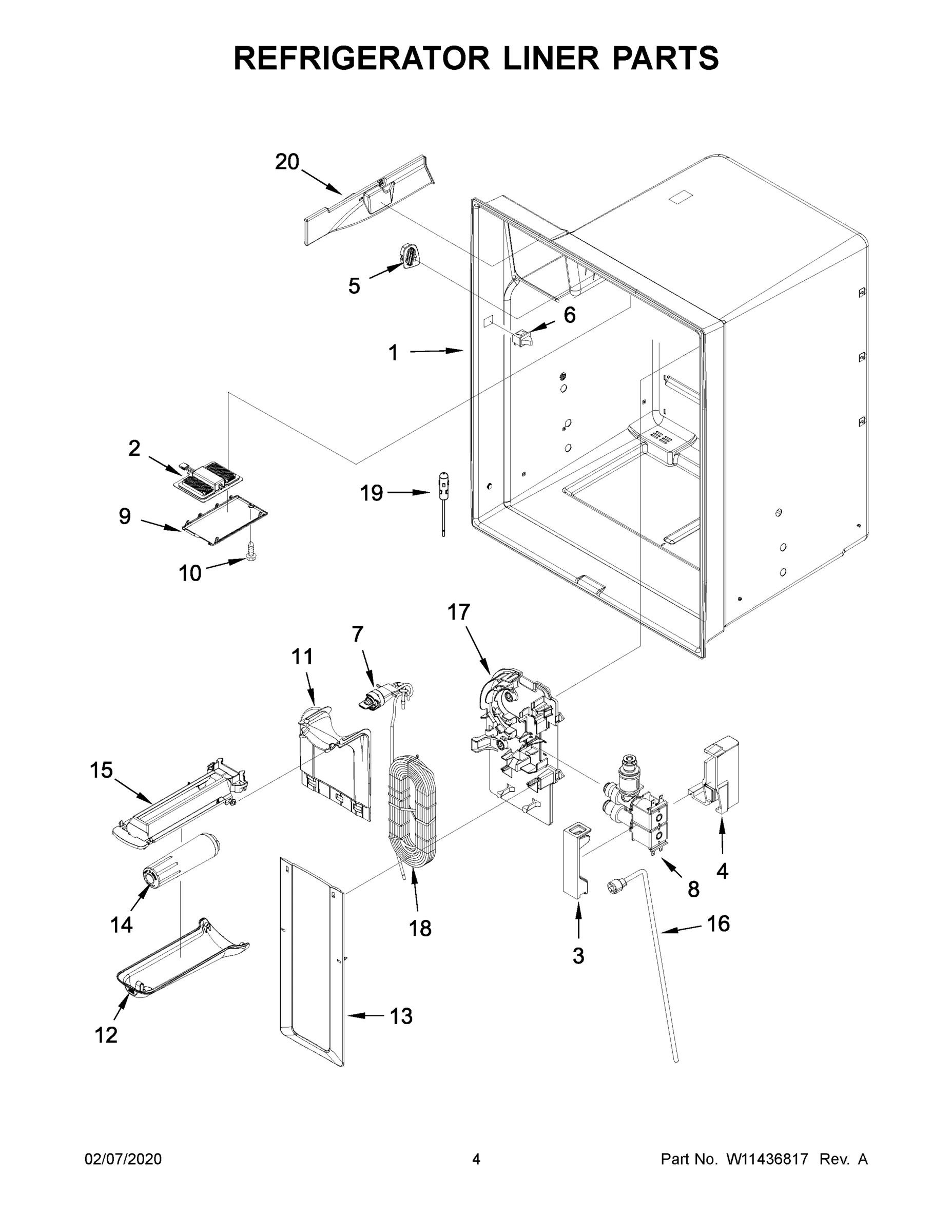 03 - REFRIGERATOR LINER PARTS