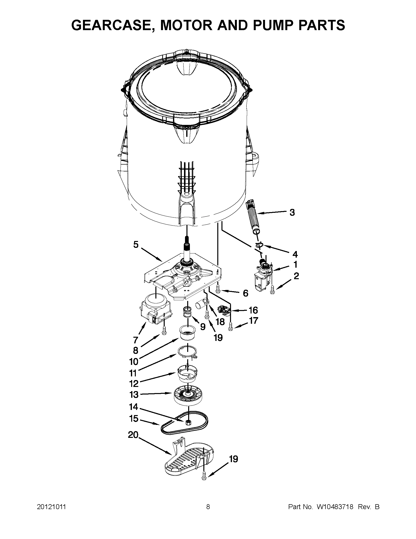 04 - GEARCASE, MOTOR AND PUMP PARTS