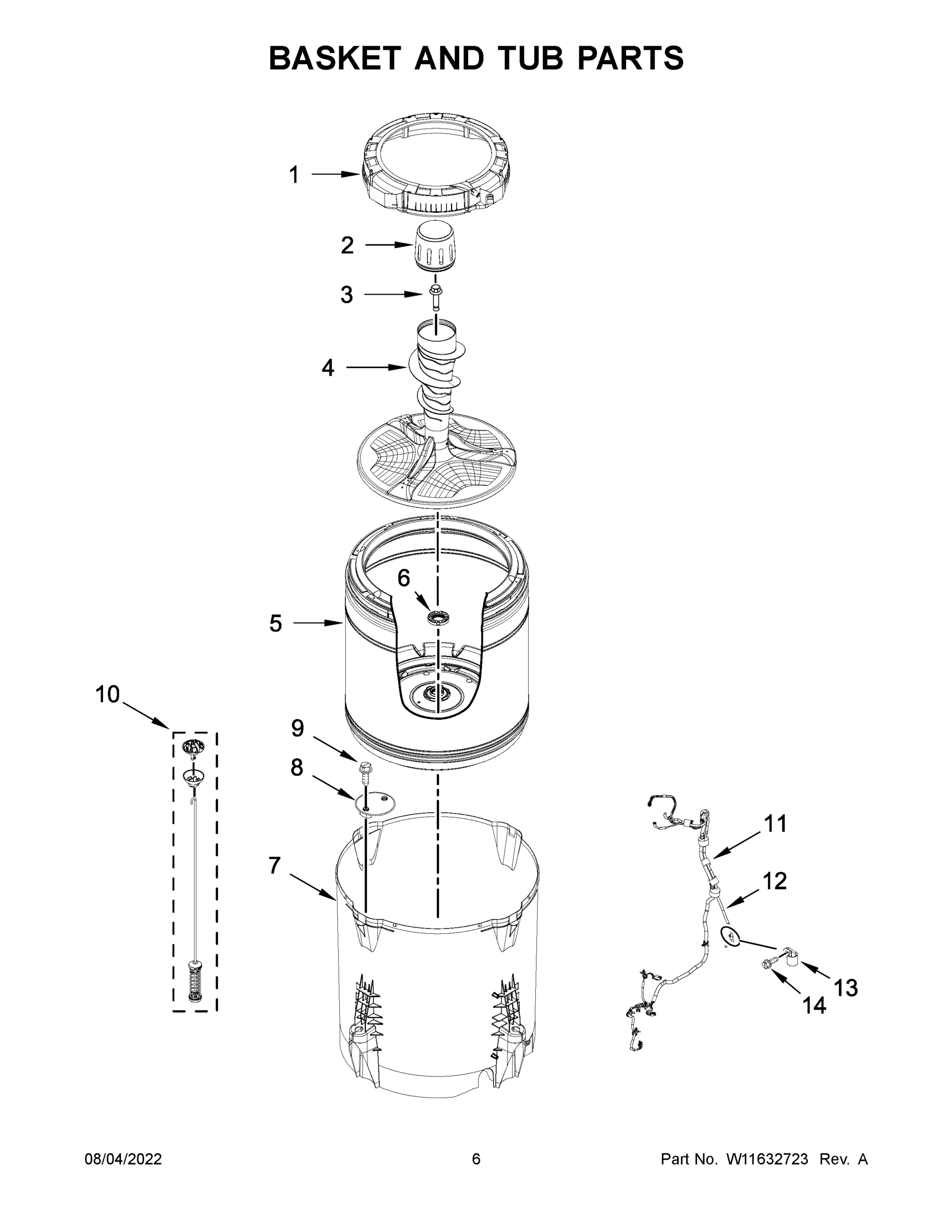 04 - BASKET AND TUB PARTS