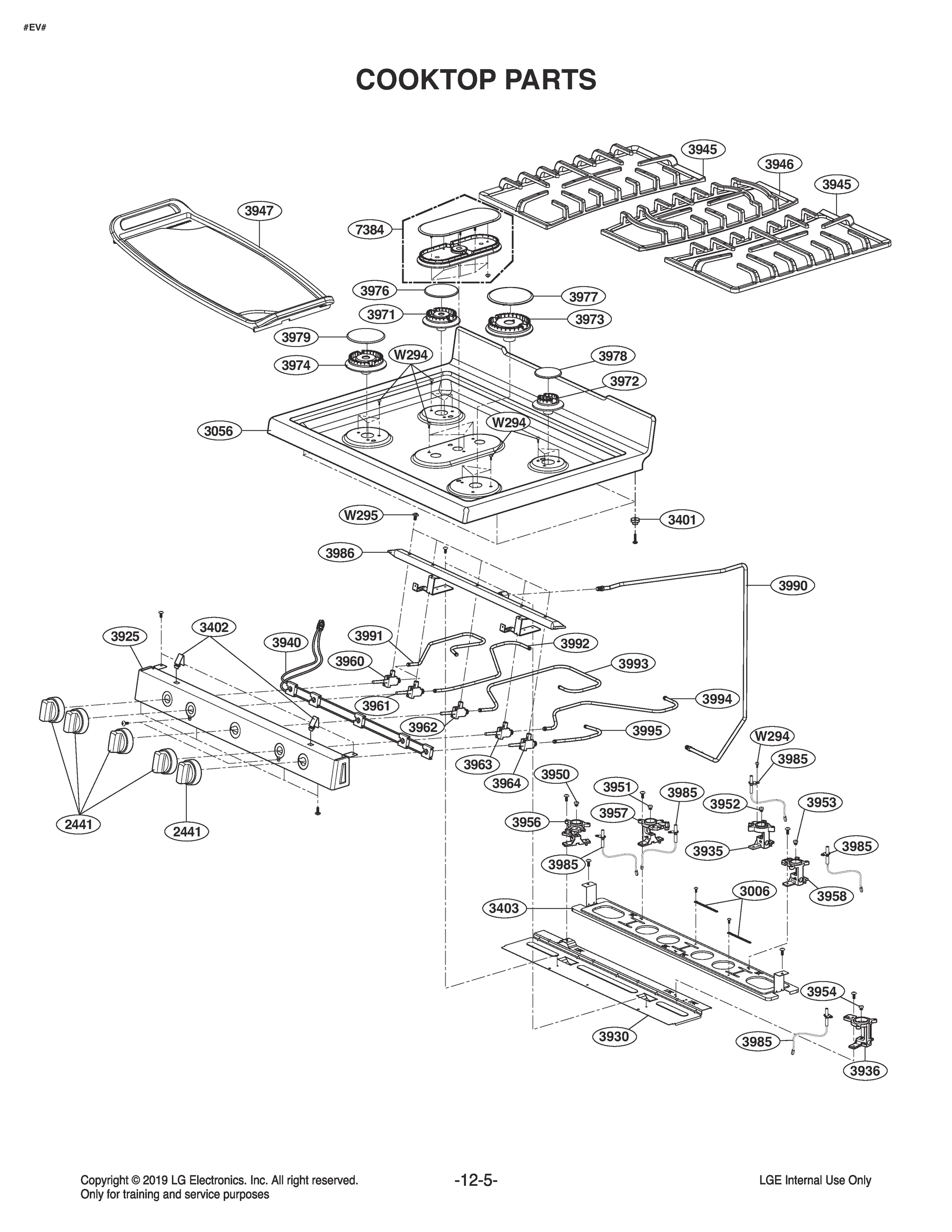 COOKTOP PARTS