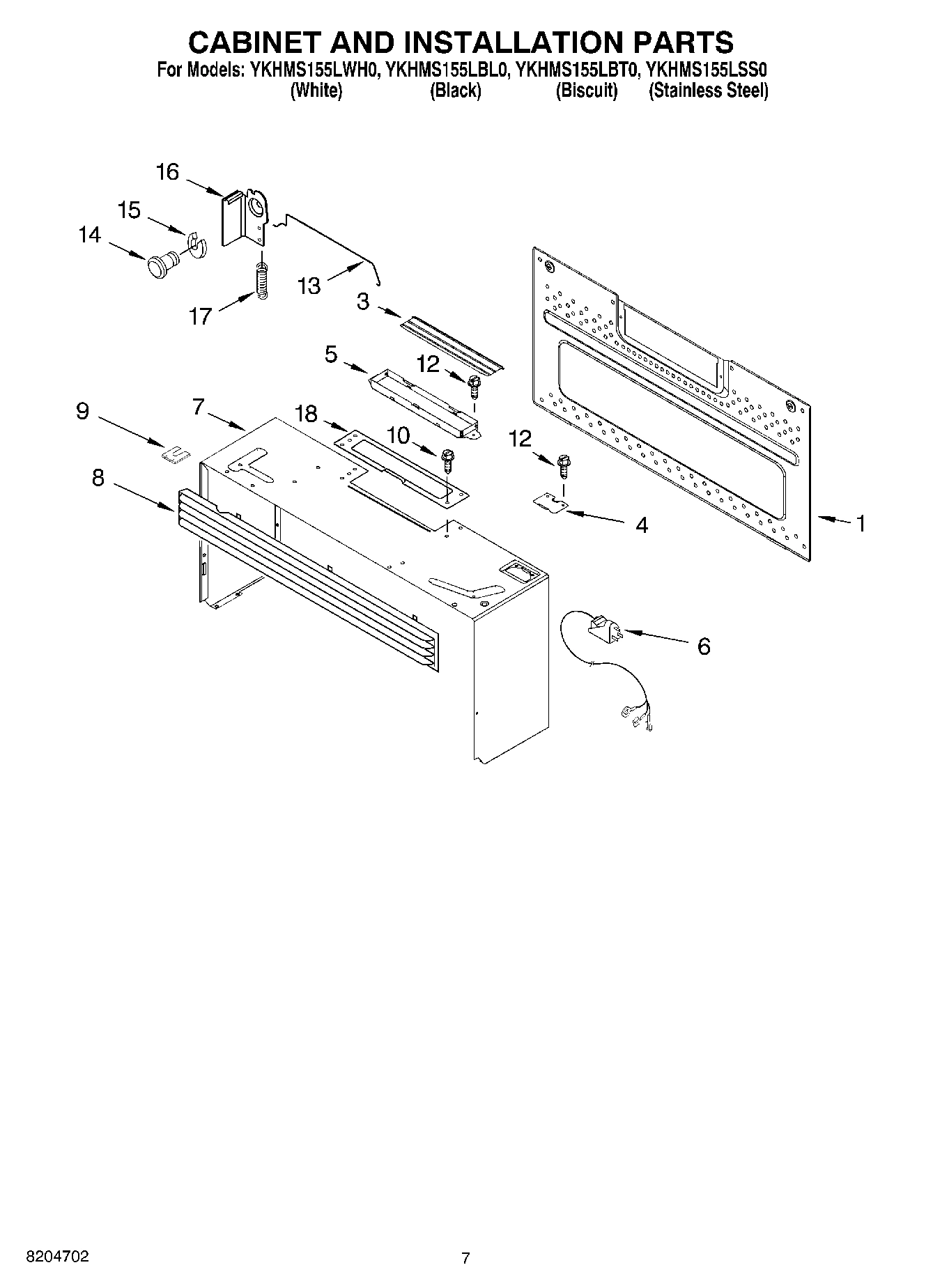 06 - CABINET AND INSTALLATION PARTS