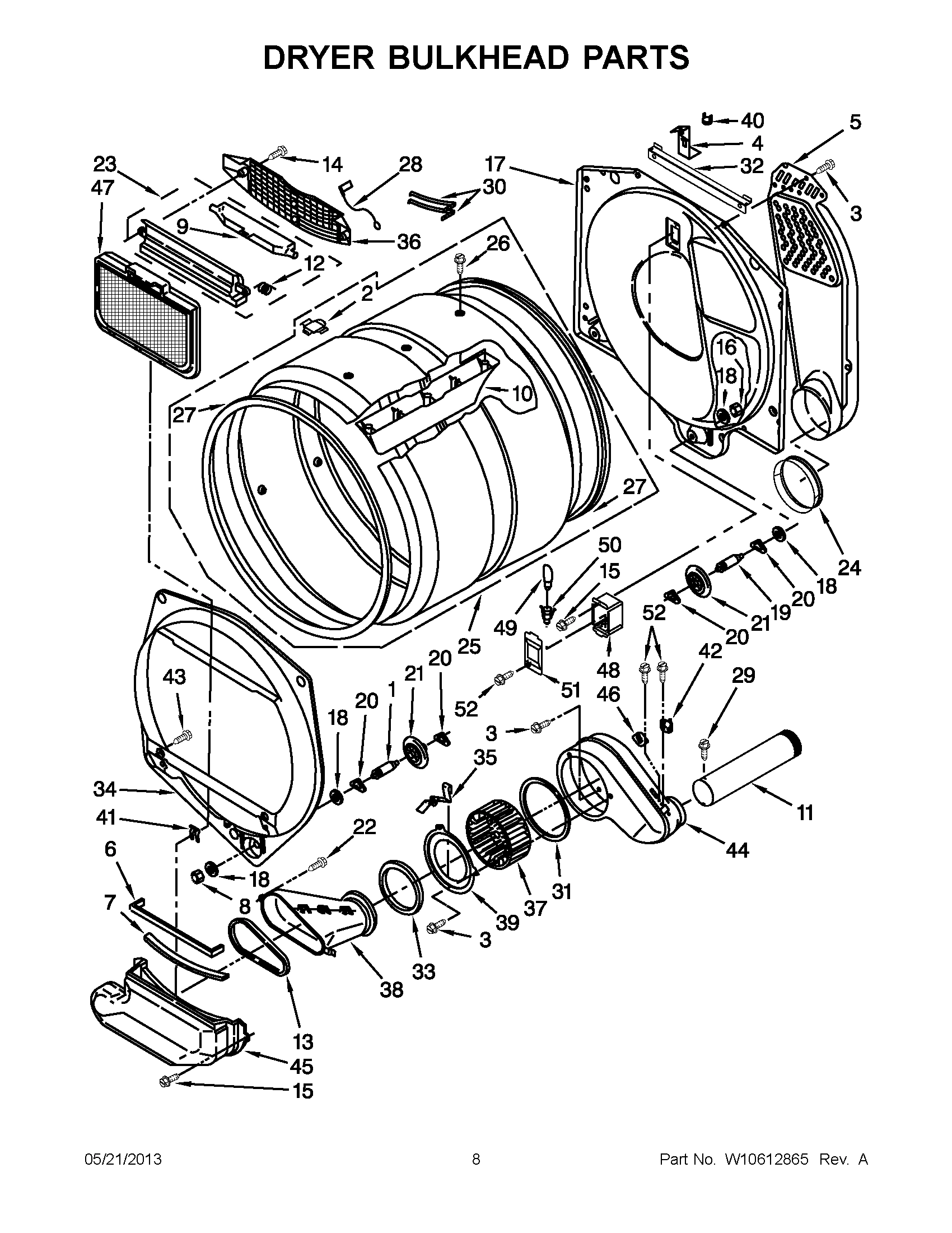 04 - DRYER BULKHEAD PARTS