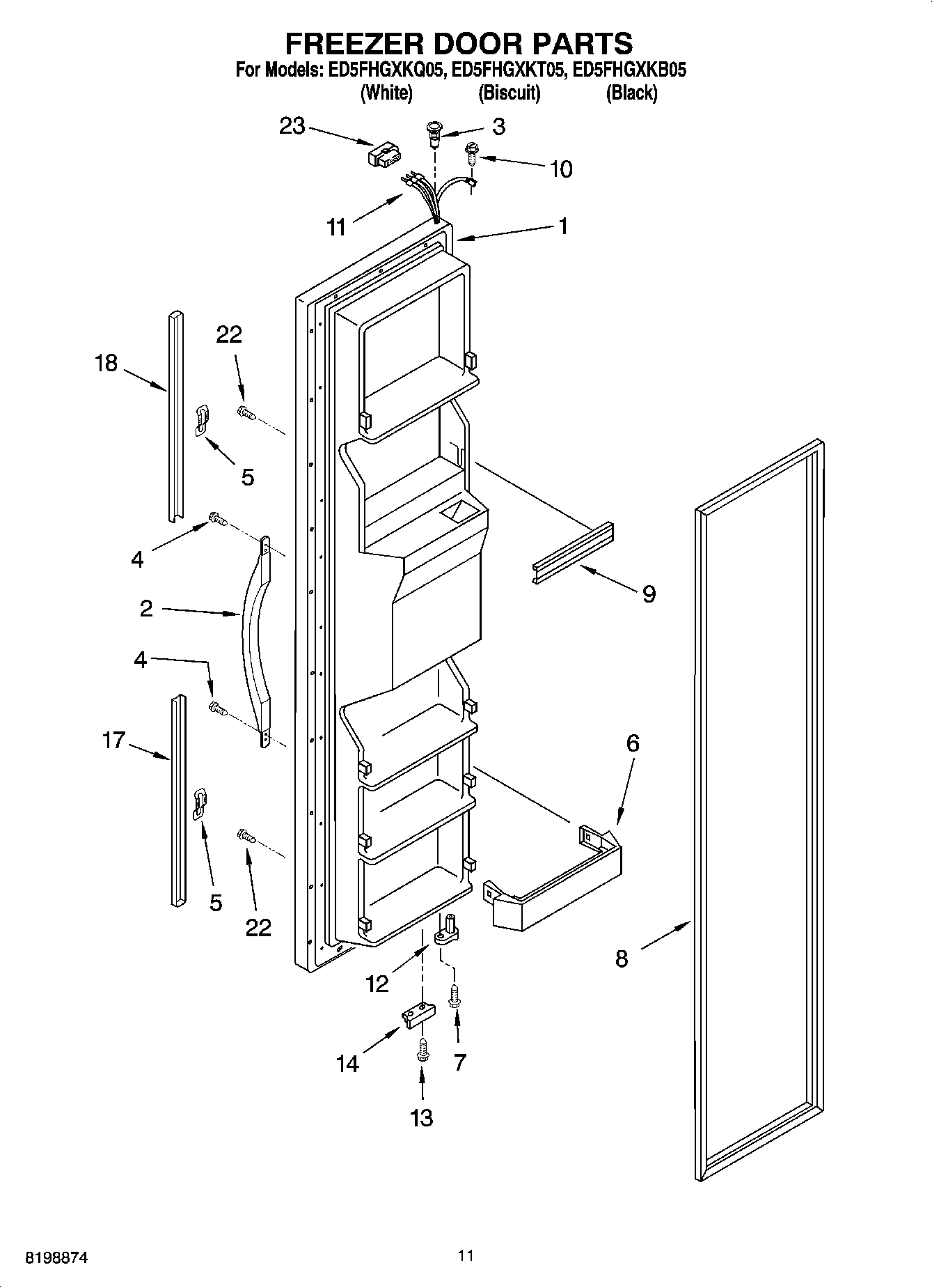 07 - FREEZER DOOR PARTS