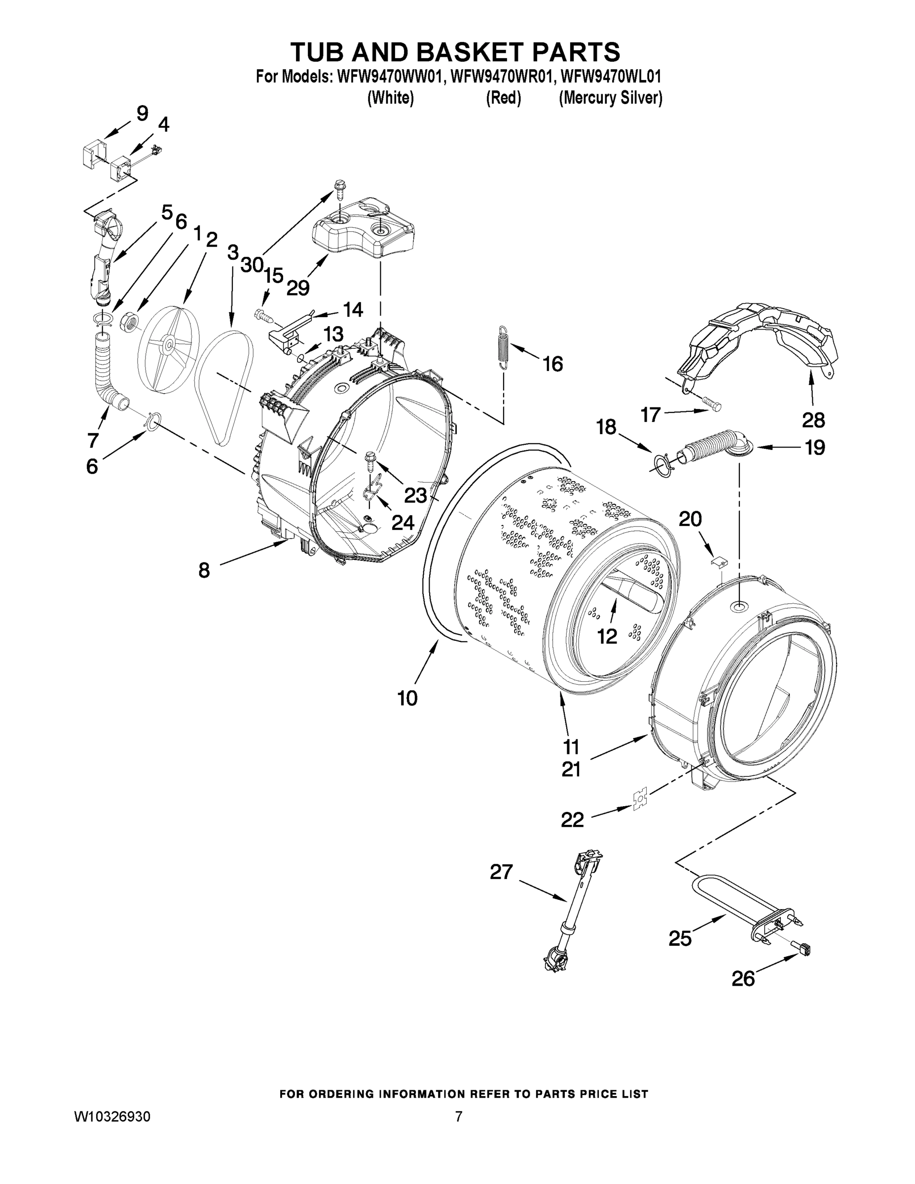 05 - TUB AND BASKET PARTS