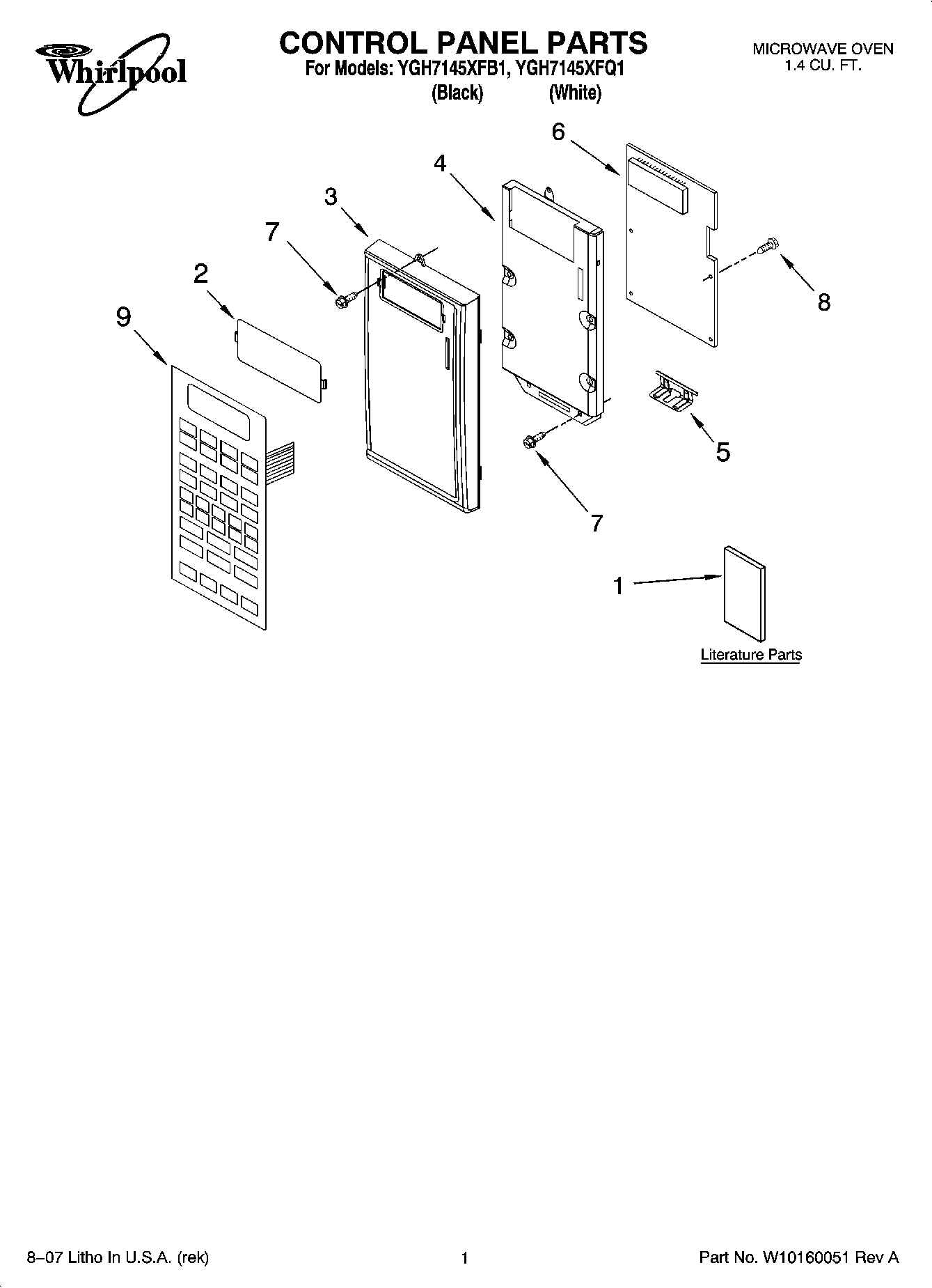 01 - CONTROL PANEL PARTS