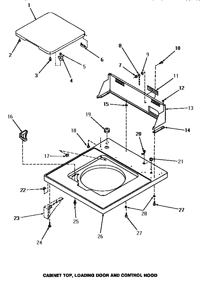 05 - CABINET TOP, LOADING DOOR & CONTROL HOOD