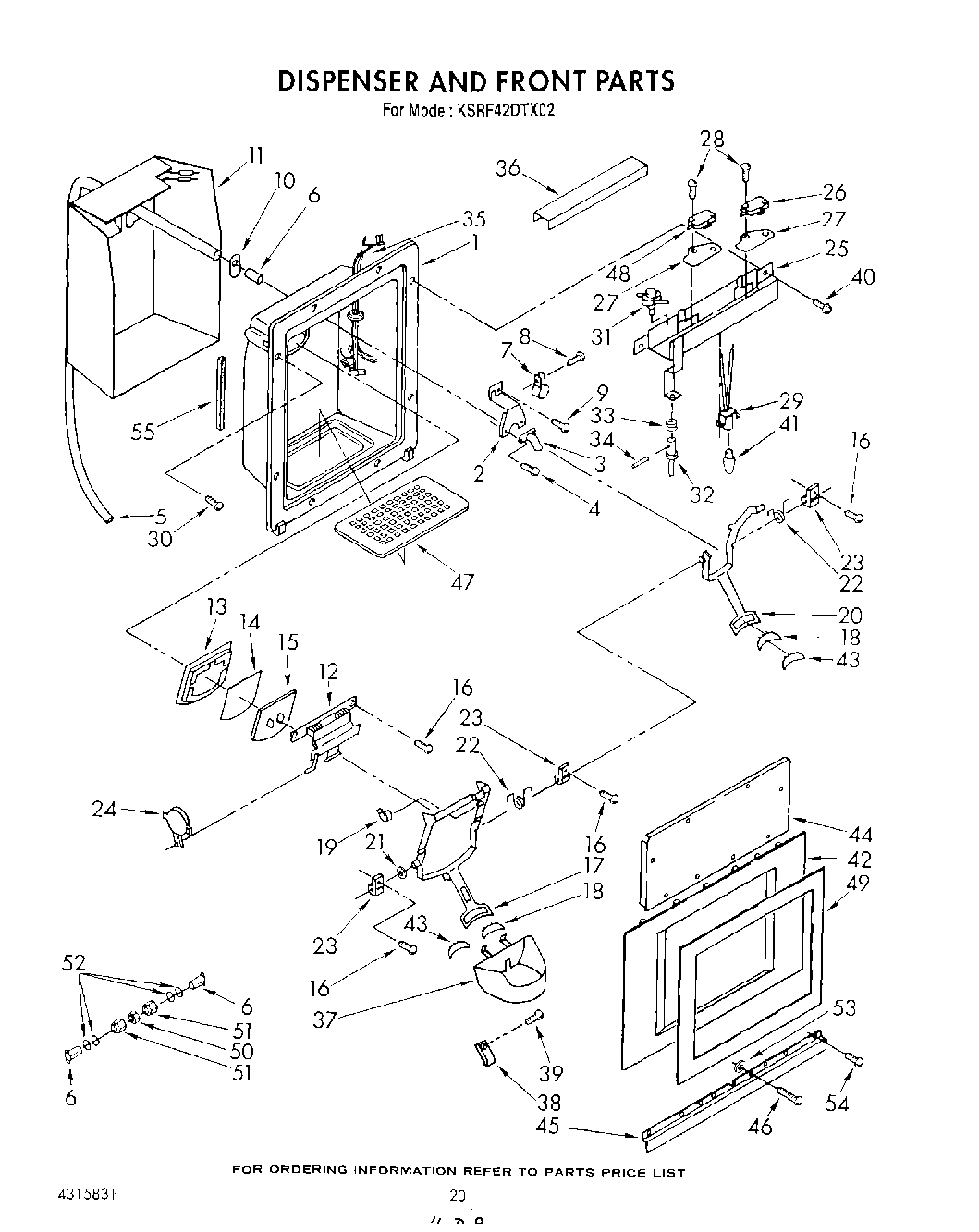 12 - DISPENSER AND FRONT