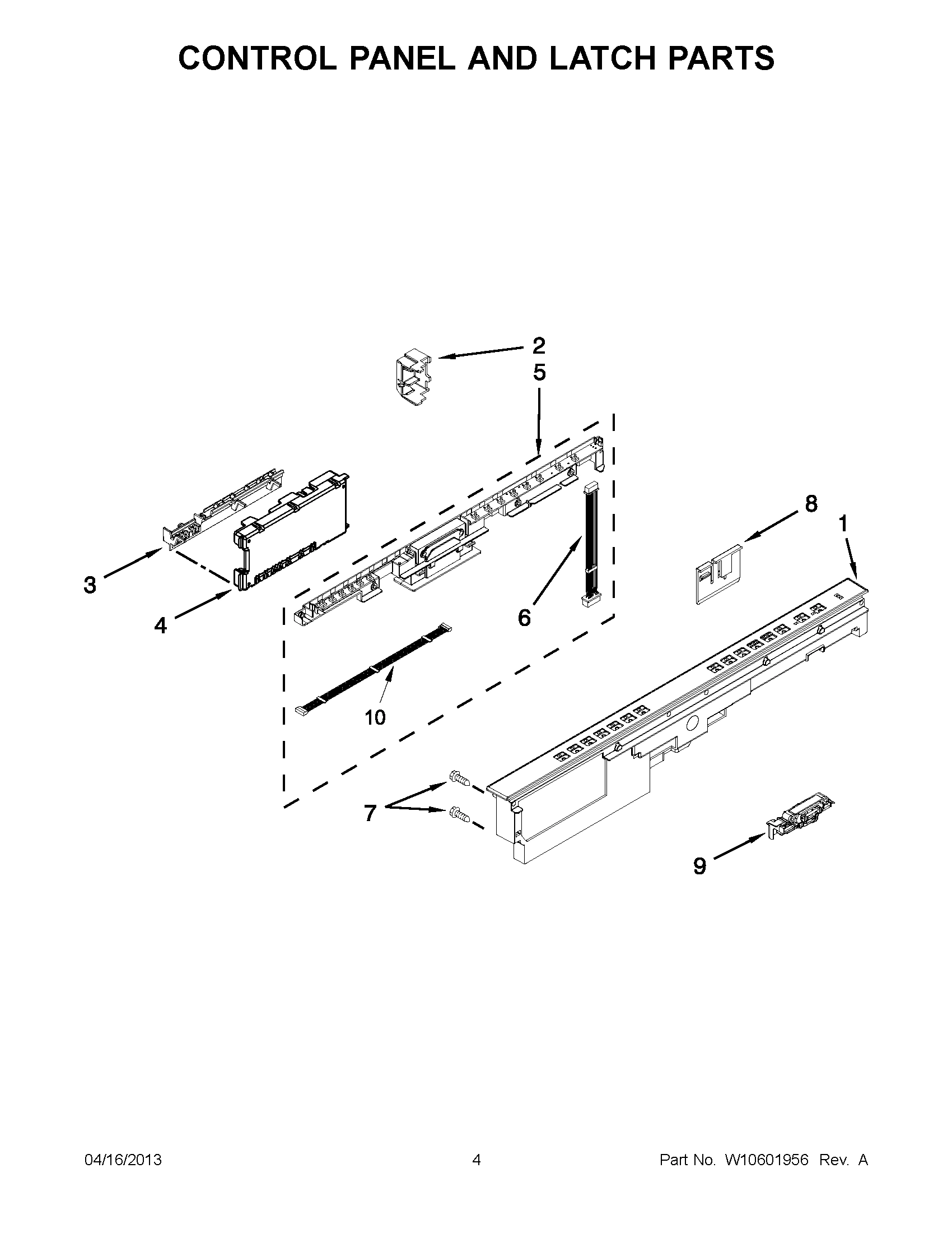 02 - CONTROL PANEL AND LATCH PARTS