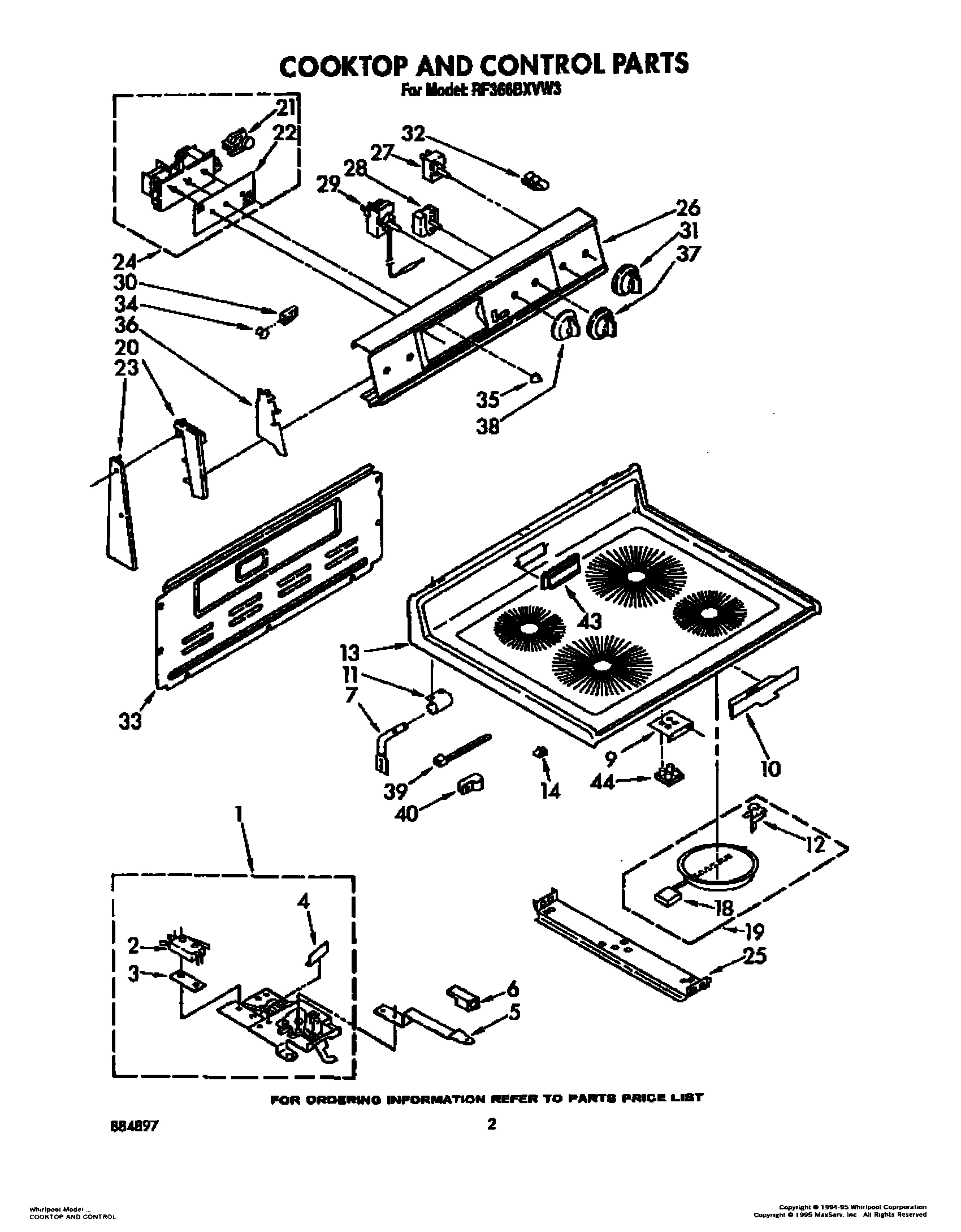 02 - COOKTOP AND CONTROL, LIT/OPTIONAL