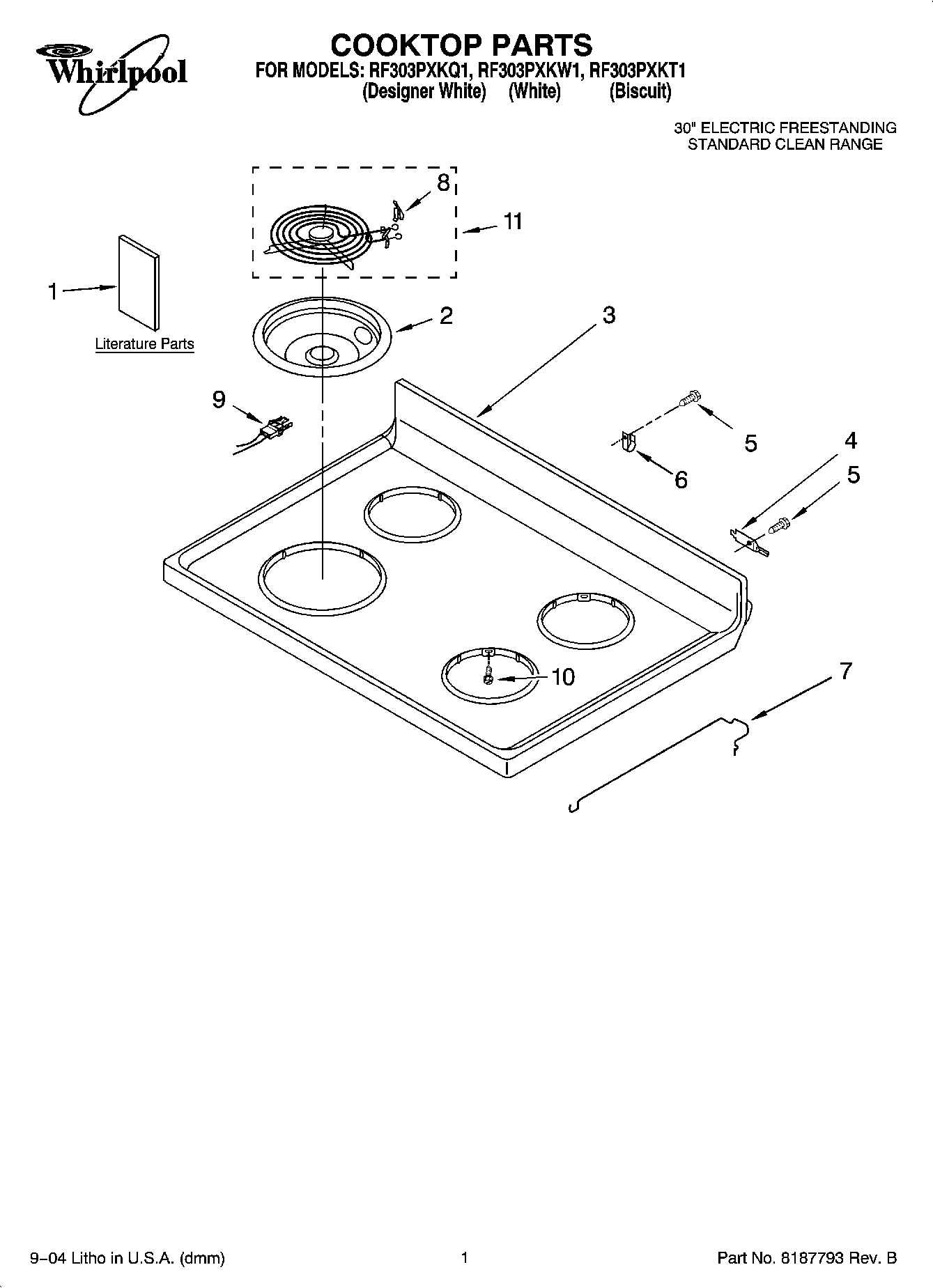 01 - COOKTOP PARTS