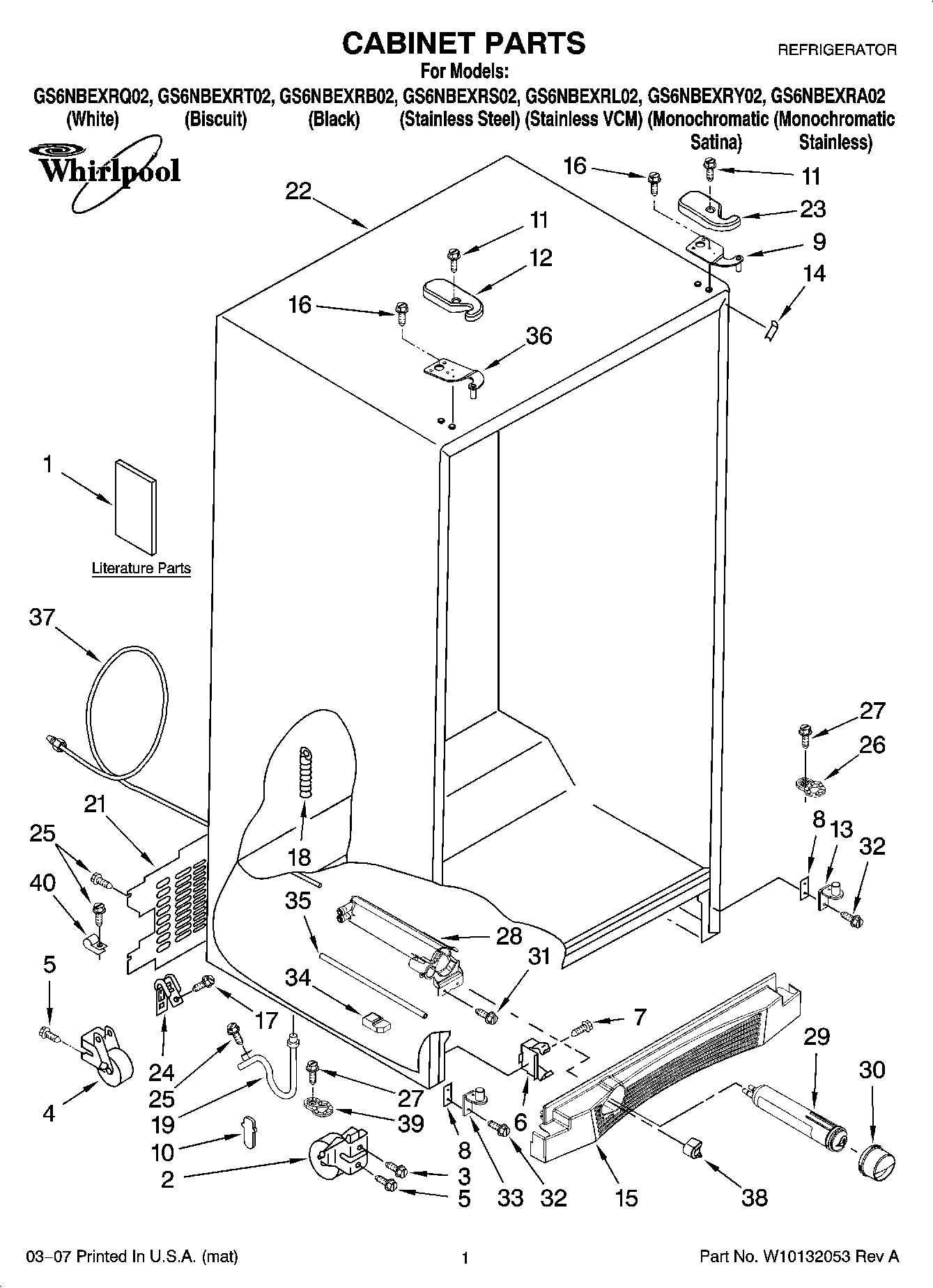 01 - CABINET PARTS