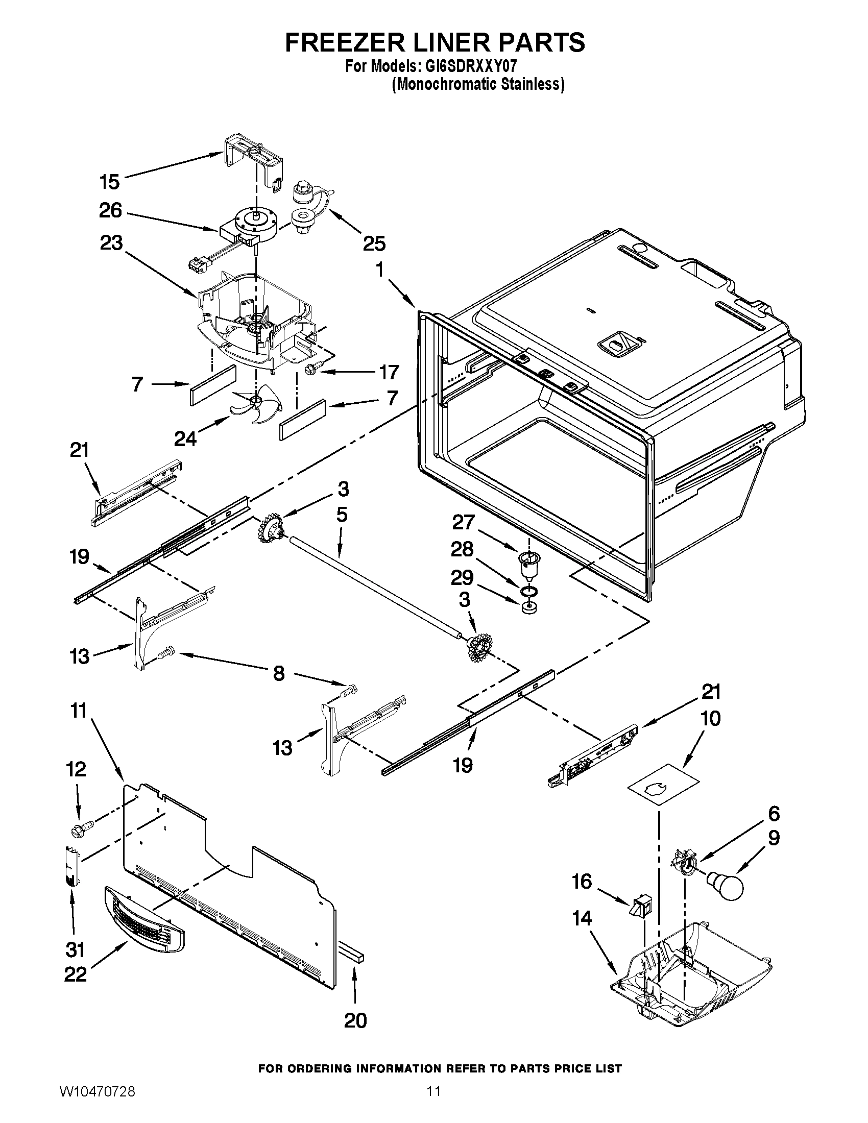 06 - FREEZER LINER PARTS