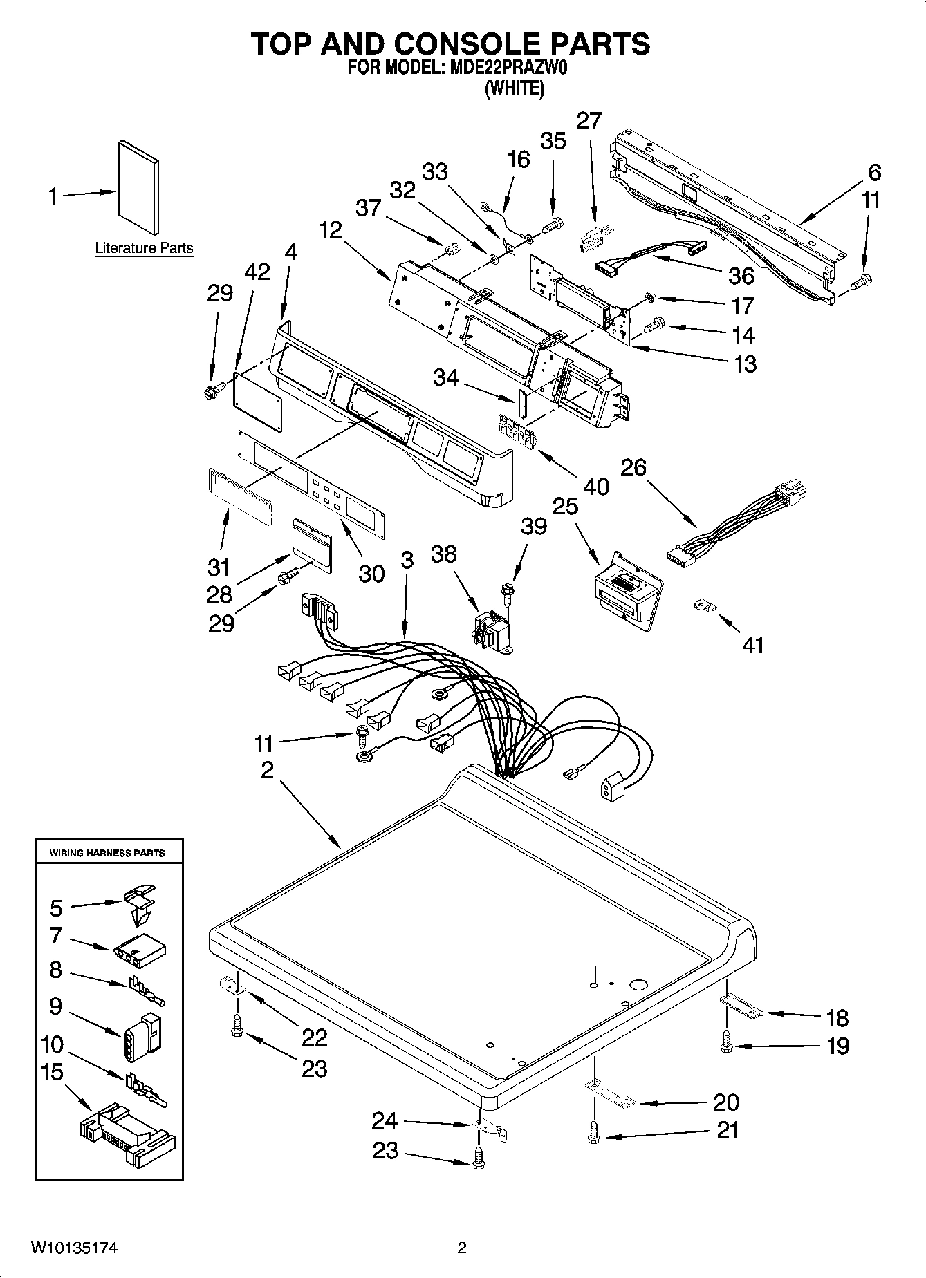 01 - TOP AND CONSOLE PARTS