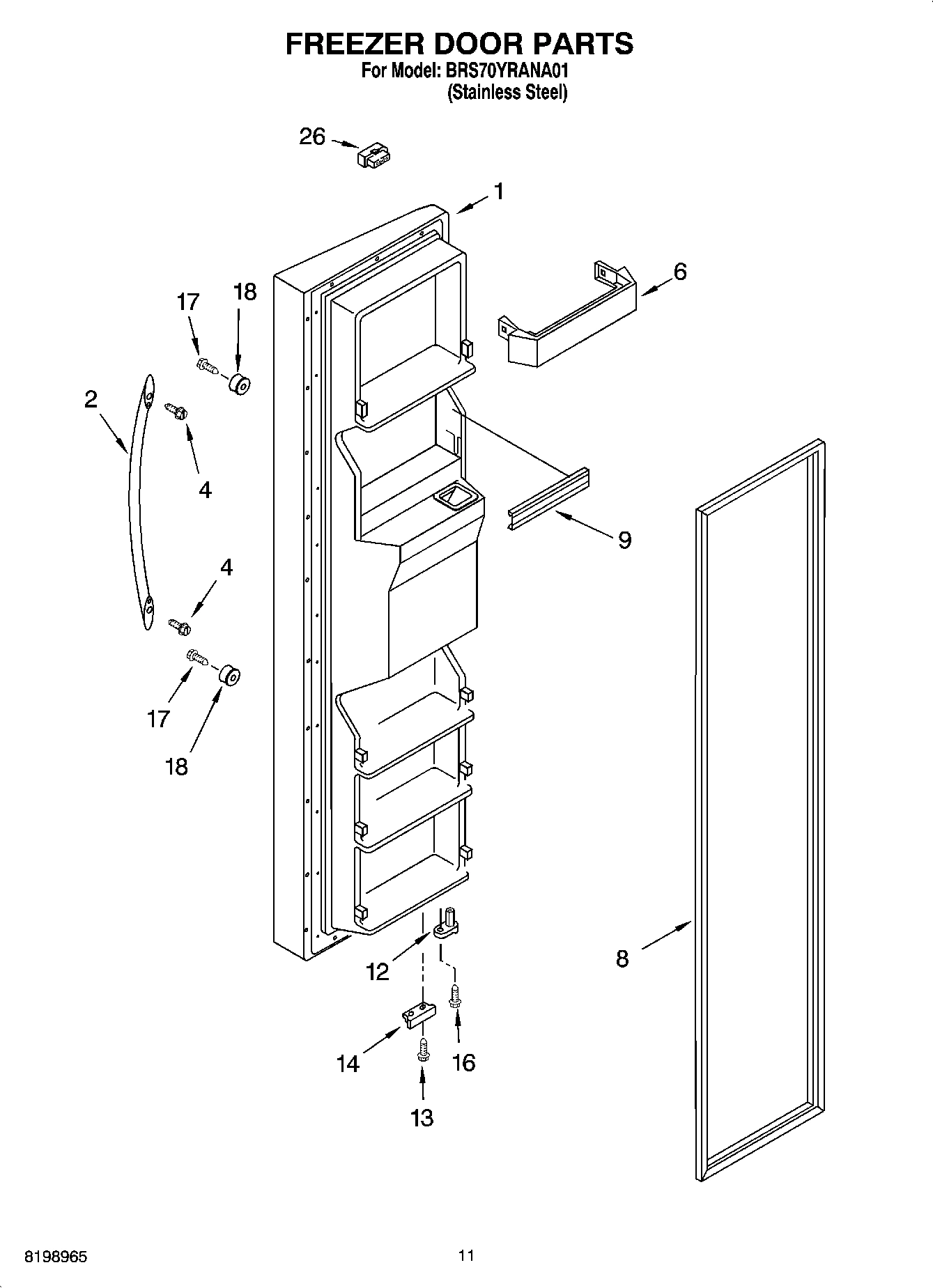 07 - FREEZER DOOR PARTS