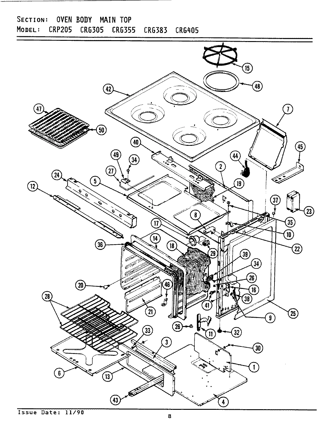 05 - OVEN BODY/MAIN TOP