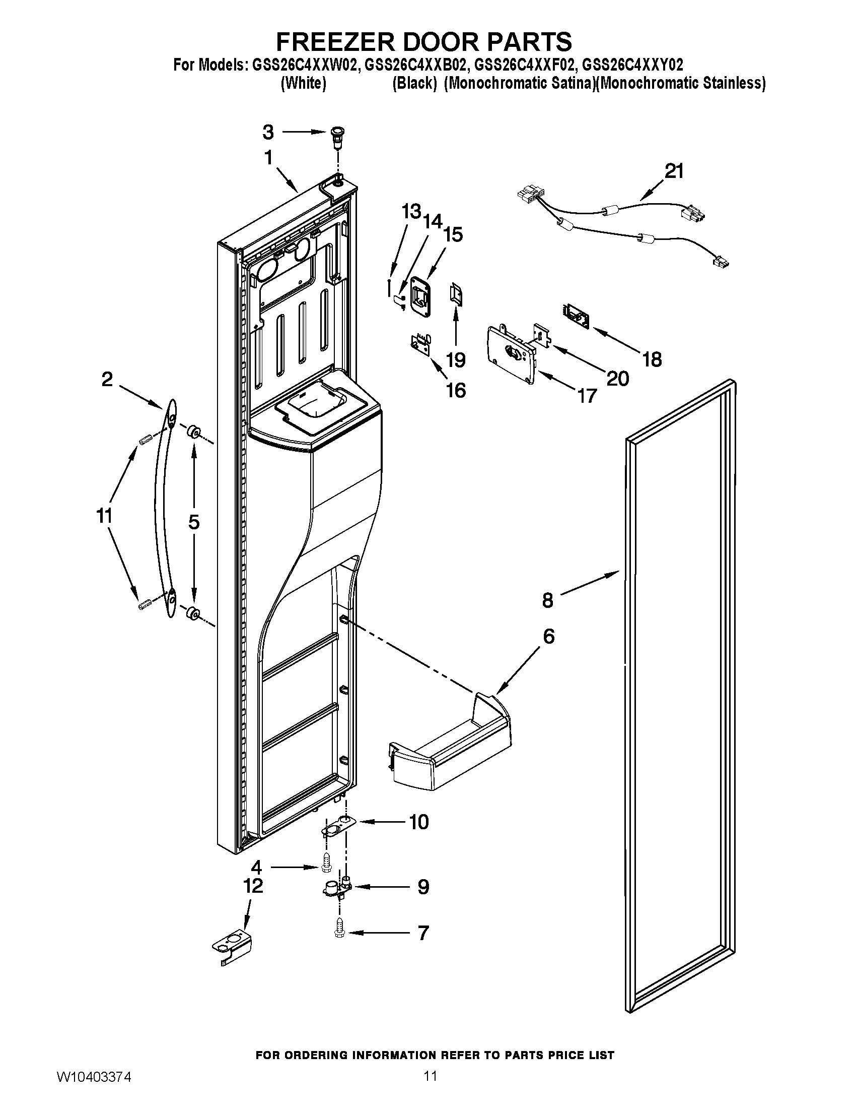 07 - FREEZER DOOR PARTS
