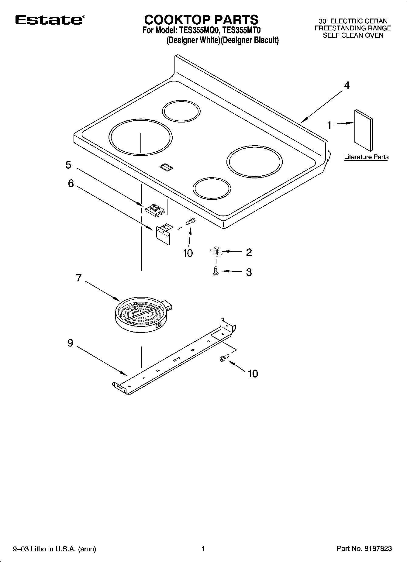 01 - COOKTOP PARTS