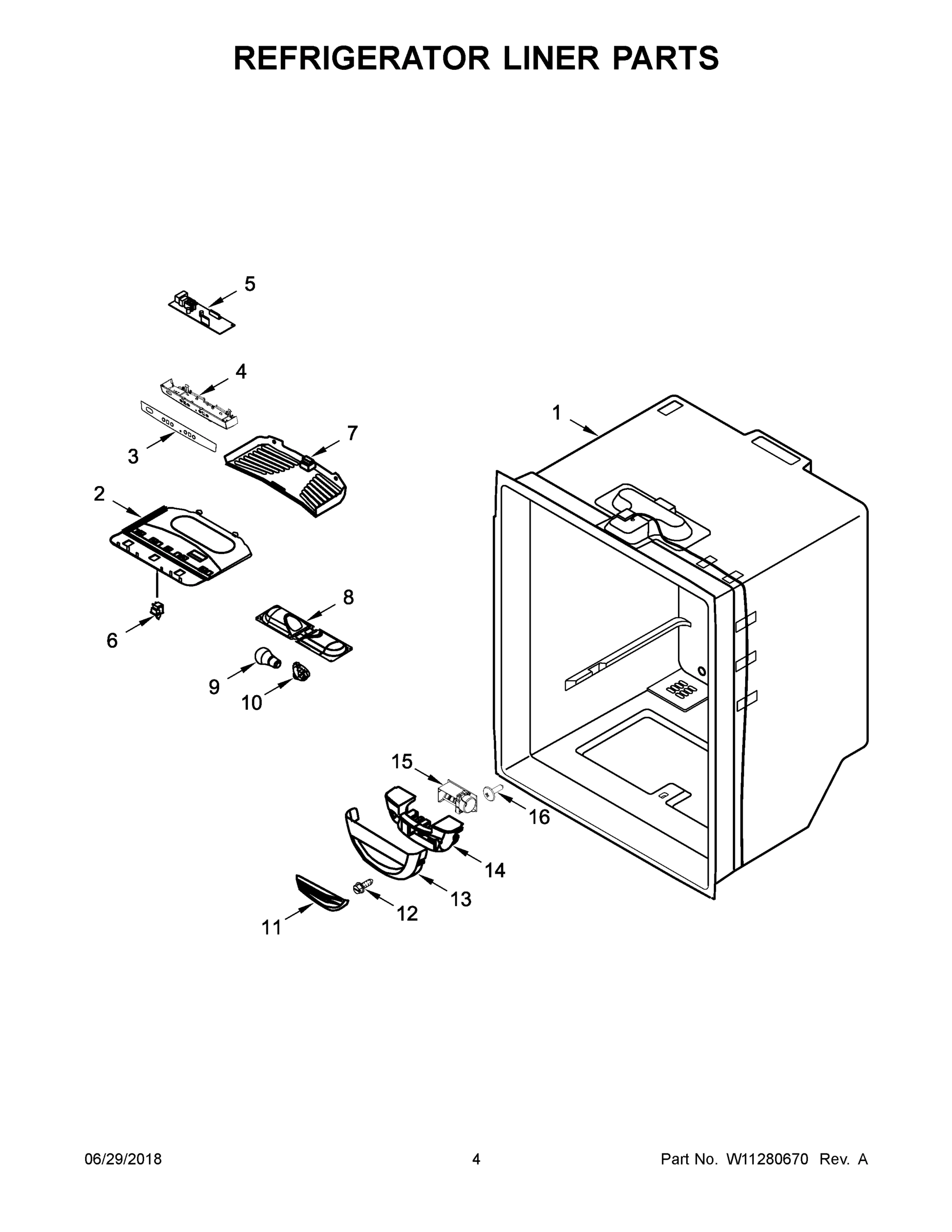 03 - REFRIGERATOR LINER PARTS