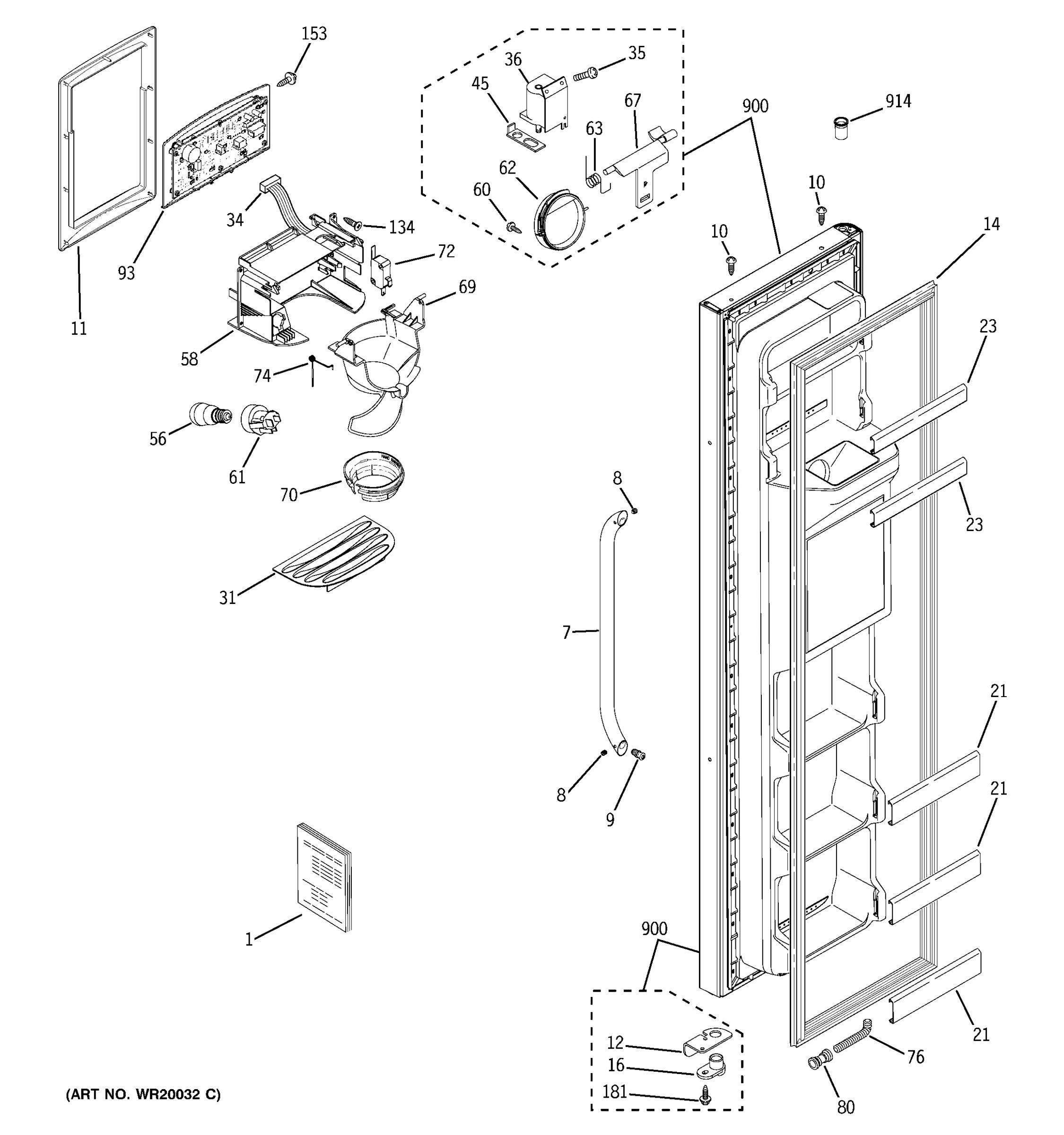 FREEZER DOOR